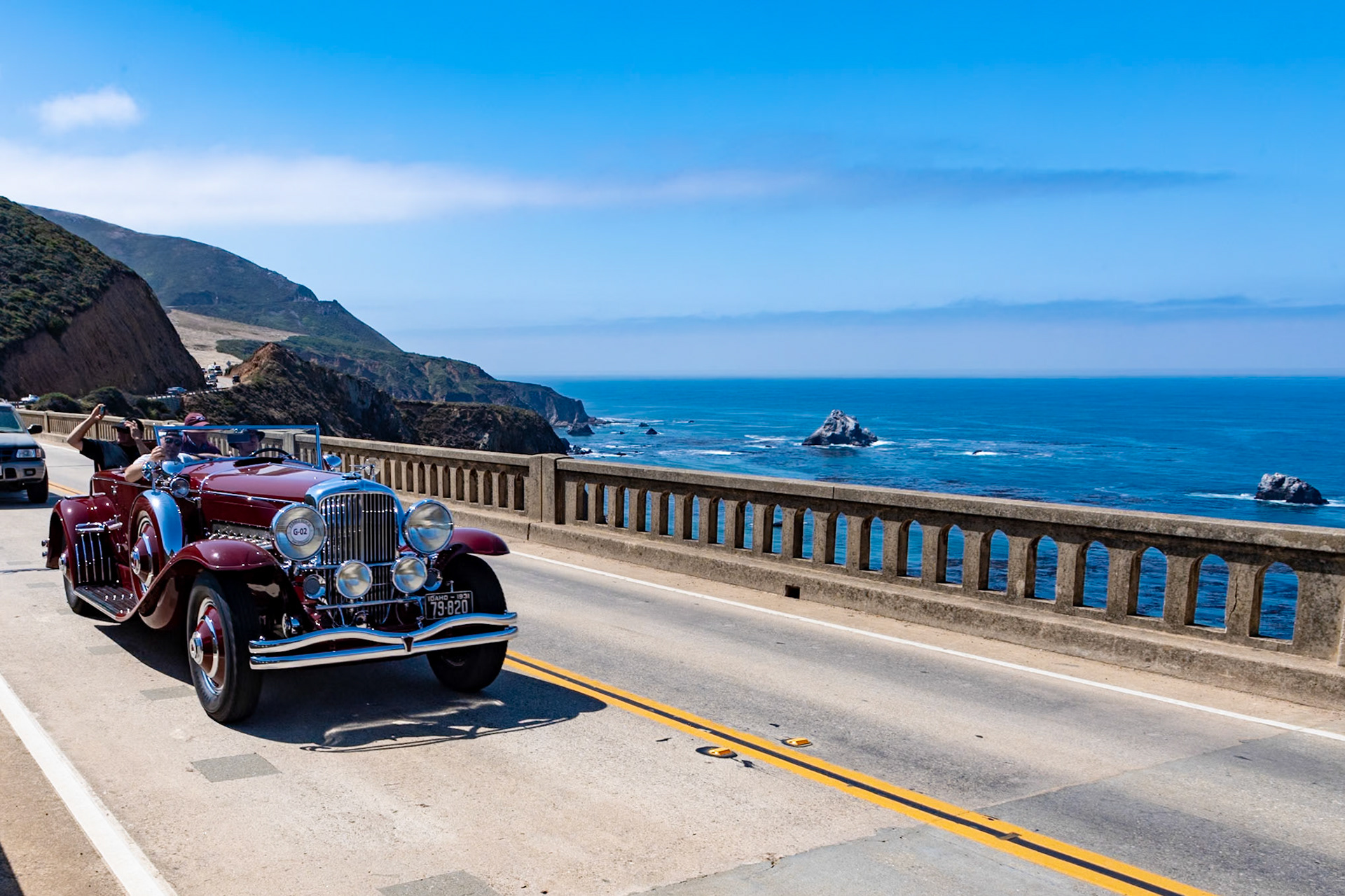 This Duesenberg (J345) is one of 27 to be fitted with a sporty “Disappearing Top” Convertible Coupe body from famed coachbuilder Walter M. Murphy &amp; Co. It was purchased by an underworld figure who met an untimely end, then it passed to a prominent bootlegger, who gave it to his business partner, also known as “The English Godfather,” who owned Harlem’s famous Cotton Club. After a rather exciting year in the hands of these three colorful characters, it had several more owners. In 1954 Allan Eby purchased the Model J for $150, then passed it to his son, Eldon, who became the car’s longest caretaker, restoring it to its original condition and converting it to supercharged SJ specification. In the early 1980s, the car was sold to John Thorpe, who showed it at the 1984 Pebble Beach Concours d’Elegance. It was later owned by Gordon Apker, a noted Duesenberg collector and good friend of the Concours.