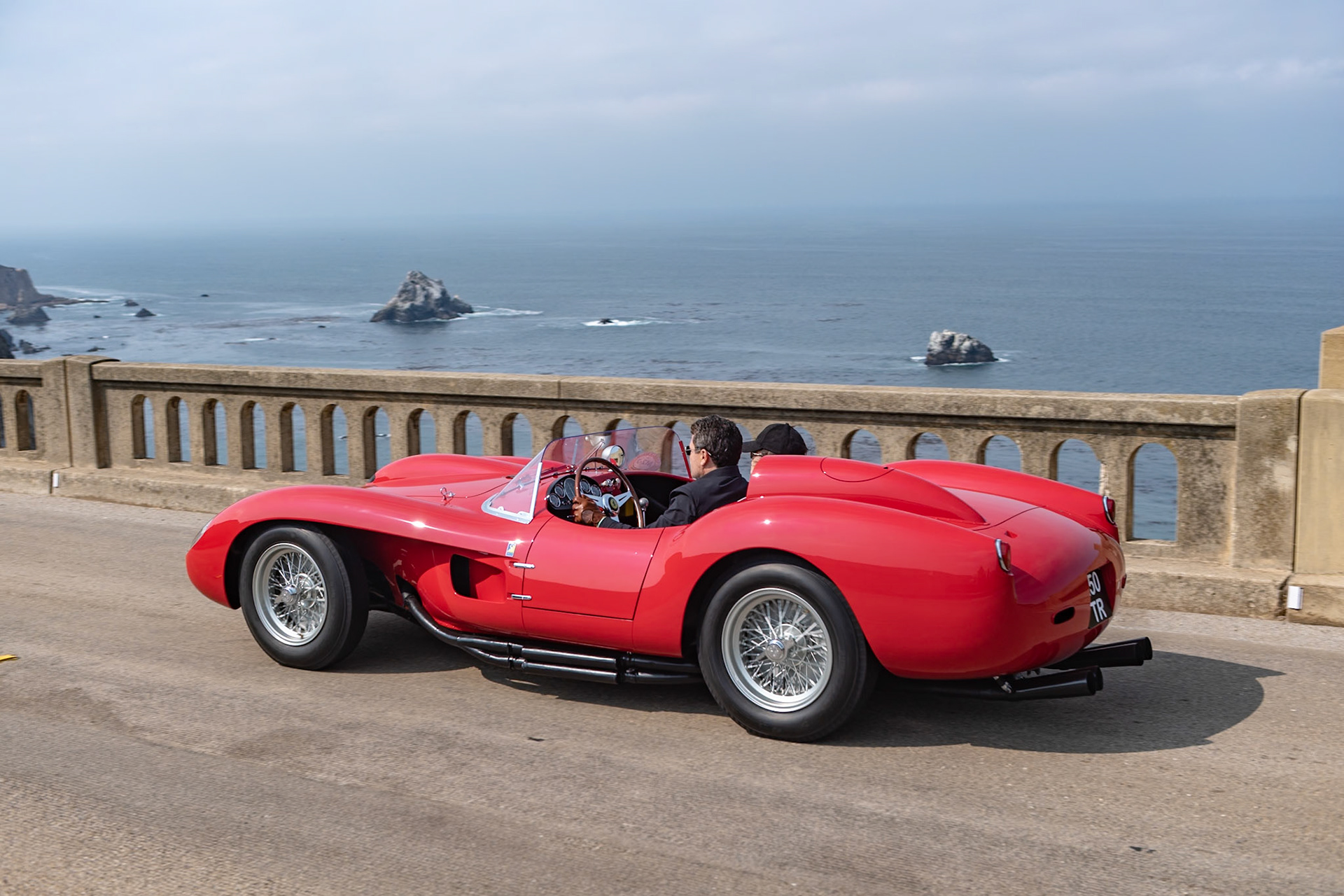 The Ferrari 250 Testa Rossa, developed in early 1957, had a new 3.0-liter V12 engine designed by Gioacchino Colombo installed in a chassis based on the earlier Ferrari 500 TRC. The first prototype made its racing debut in the 1,000 Kilometres at the Nürburgring, and the Testa Rossas that followed helped to secure Ferrari’s important place in sports car history. In July 1958, this Ferrari 250 TR (chassis 0756 TR) was shipped from the Ferrari factory to John Von Neumann’s dealership in California for its first owner, Dick Morgensen of Phoenix, Arizona. From the end of 1958 through the 1960 season, Morgensen campaigned the car all over California and Arizona with considerable success. Later, during the 1970s and ’80s, the car enjoyed similar success in the hands of historic racer Lou Sellyei. The car was purchased by its current owner in 2008 and has just returned from Italy following a complete restoration preserving all of the original components.