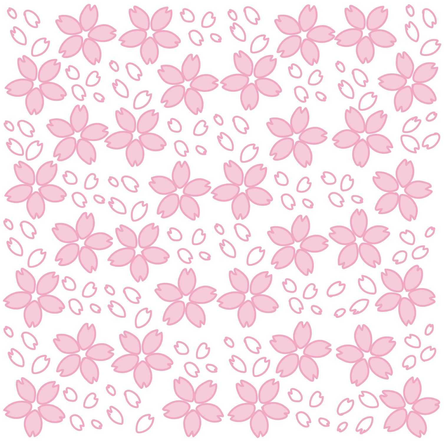 Pattern development: outlines with color fill. Adobe Illustrator.