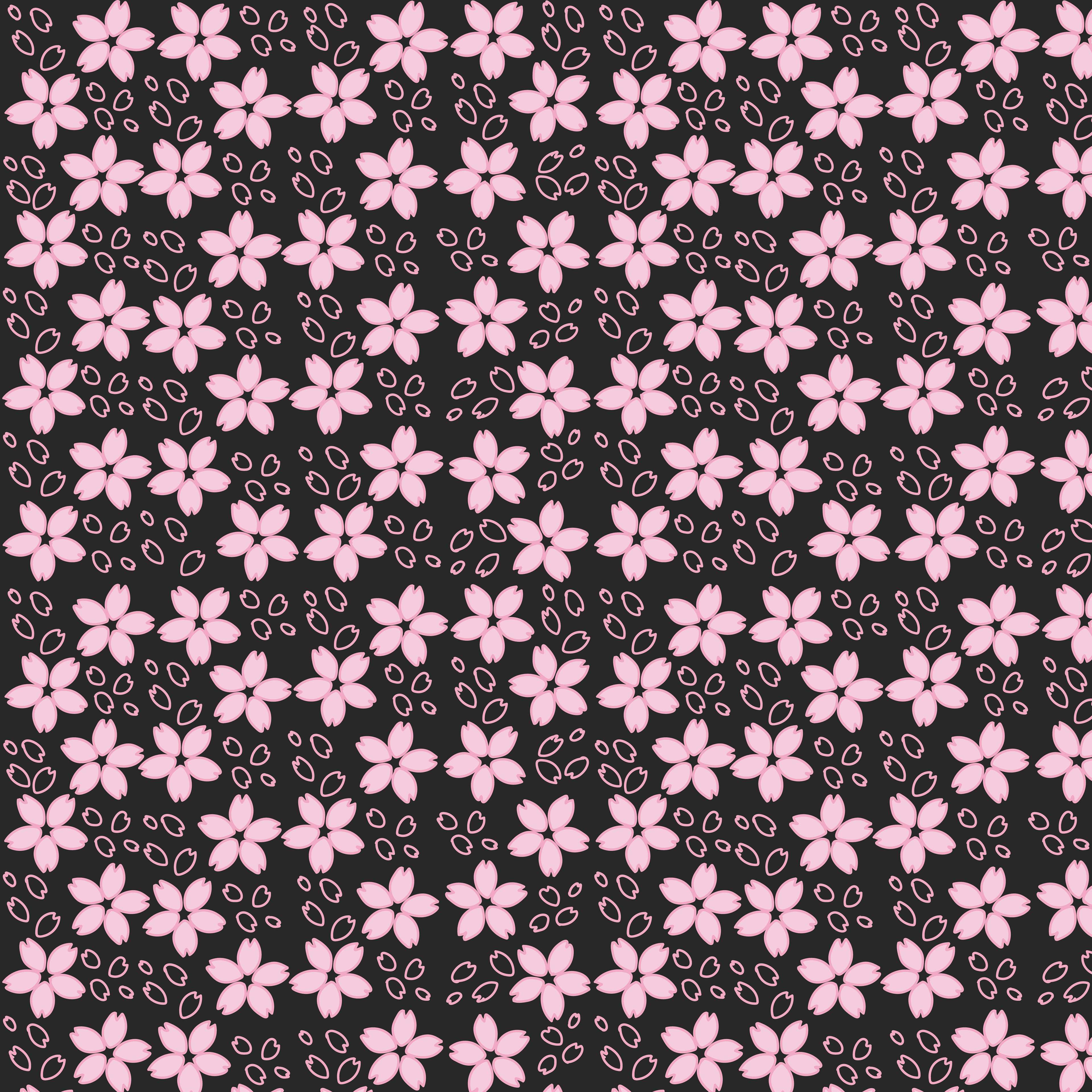 16"X16" straight repeat. Adobe Photoshop.