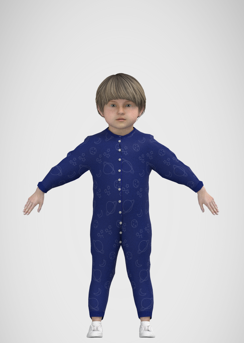 CLO 3D Render, front view.
