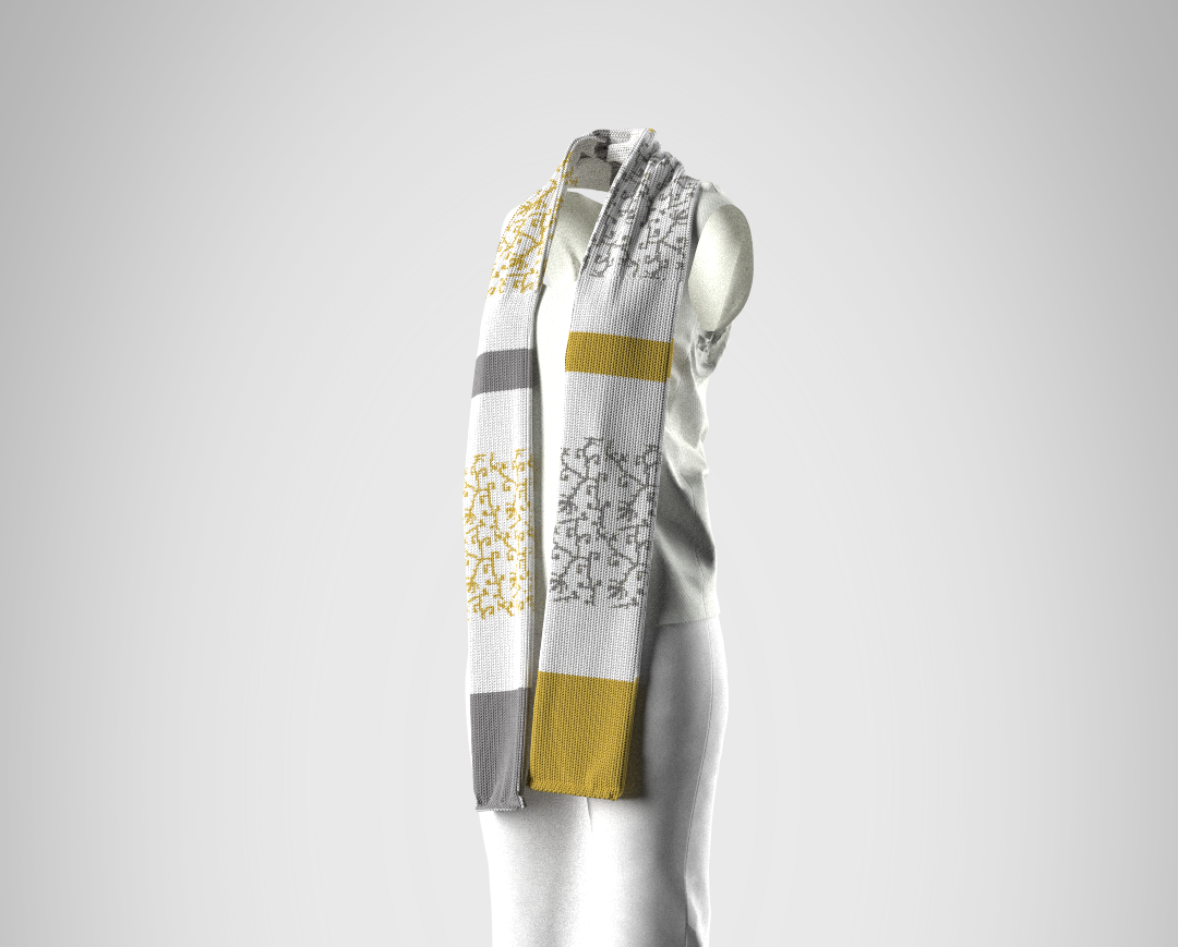 Constructed and rendered on CLO 3D, side view.