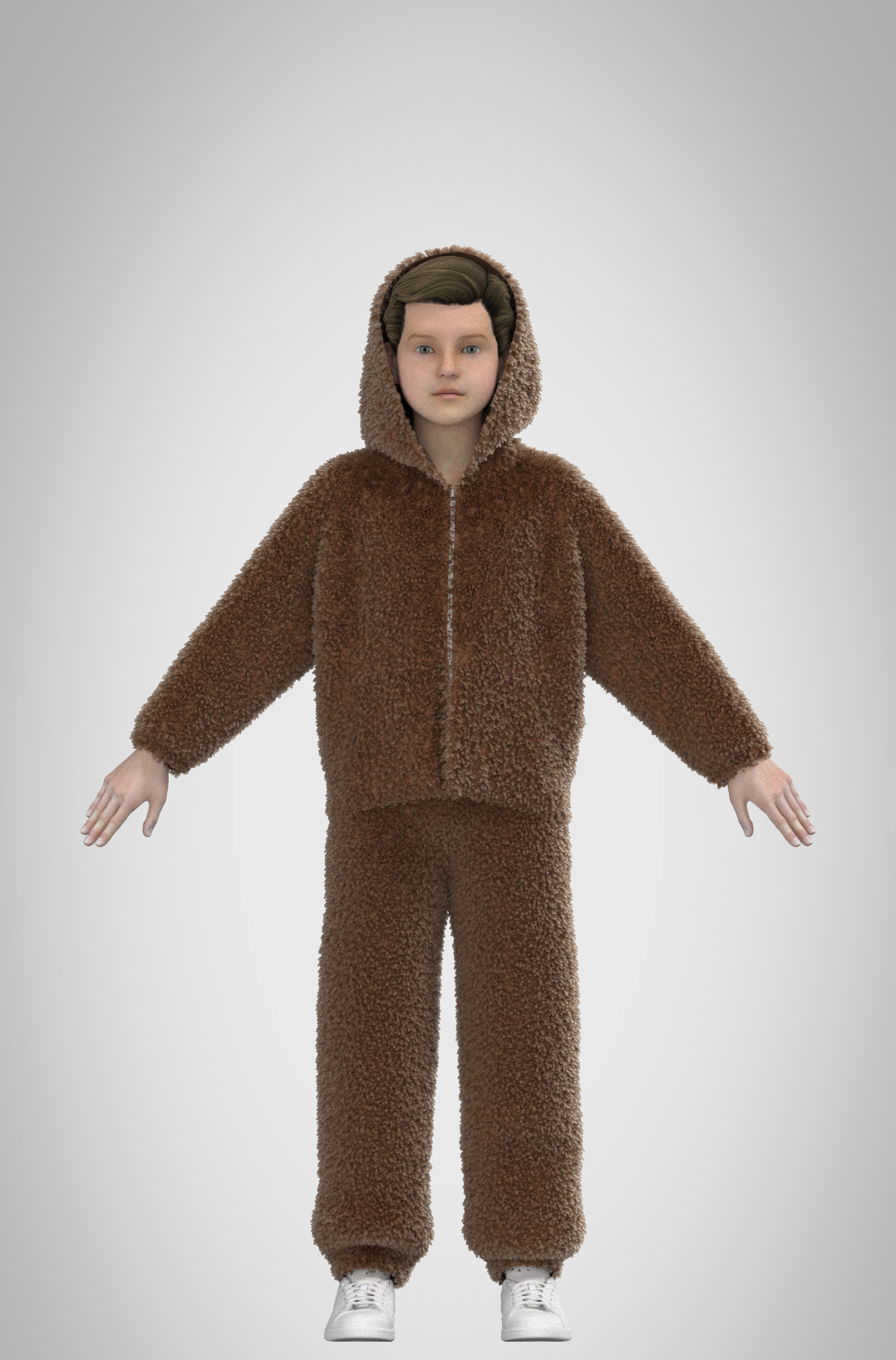 Designed and rendered on CLO 3D, front view.