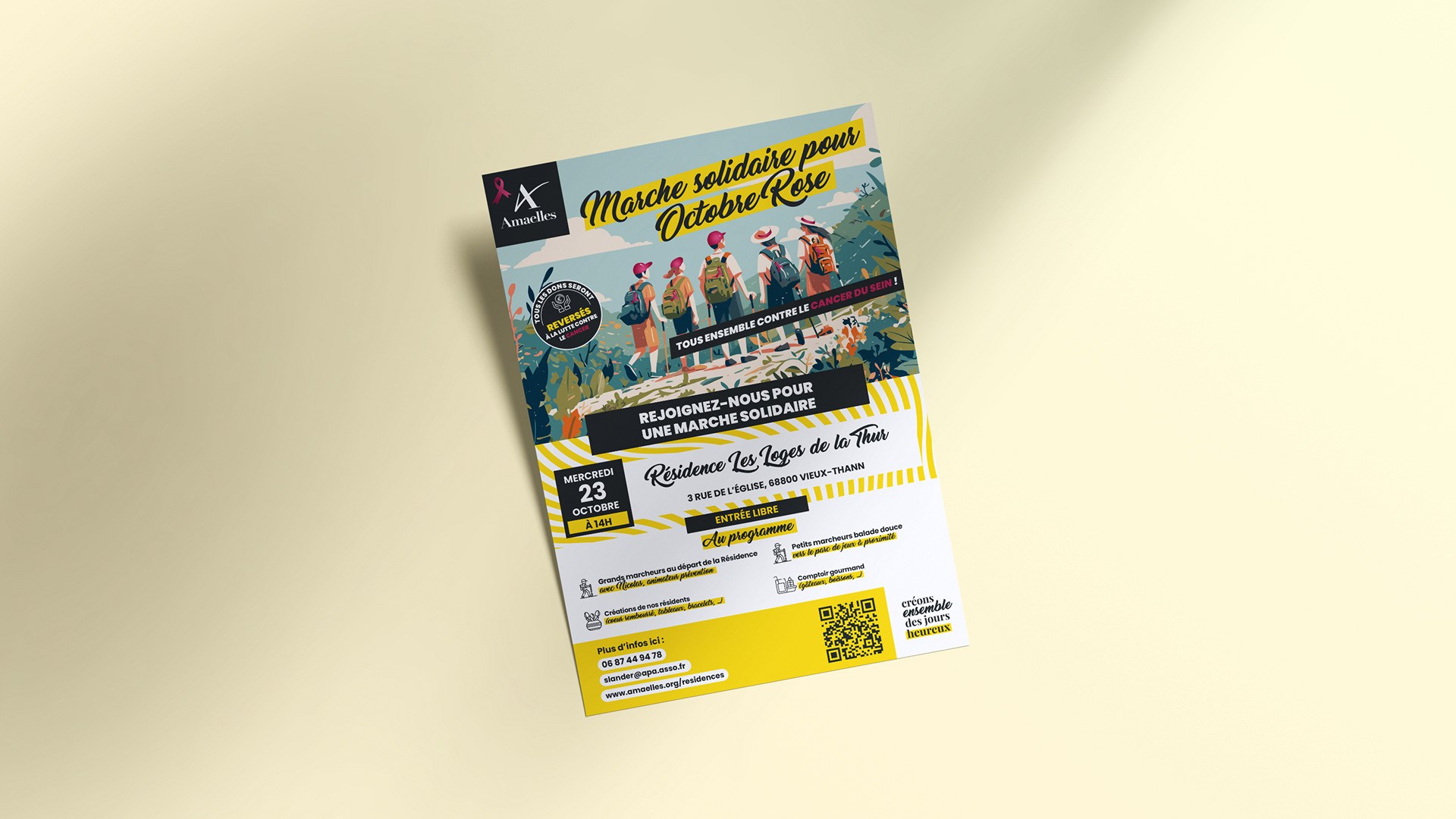 Affiche A4 - Event Marche Solidaire Octobre Rose