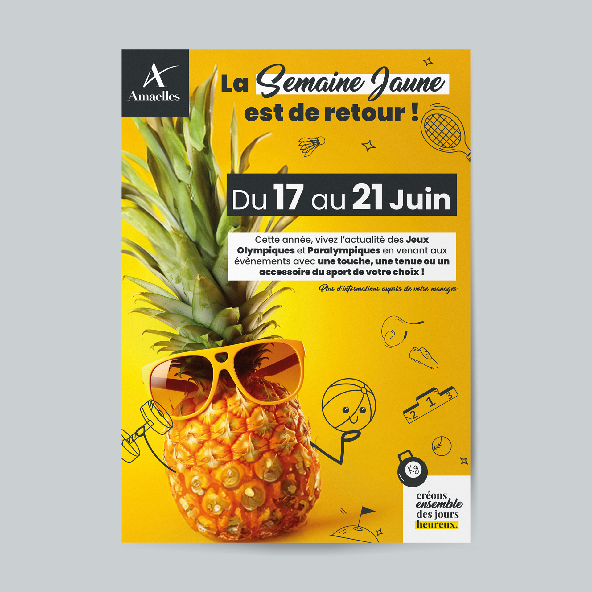Affiche A4 - Semaine Jaune (interne)