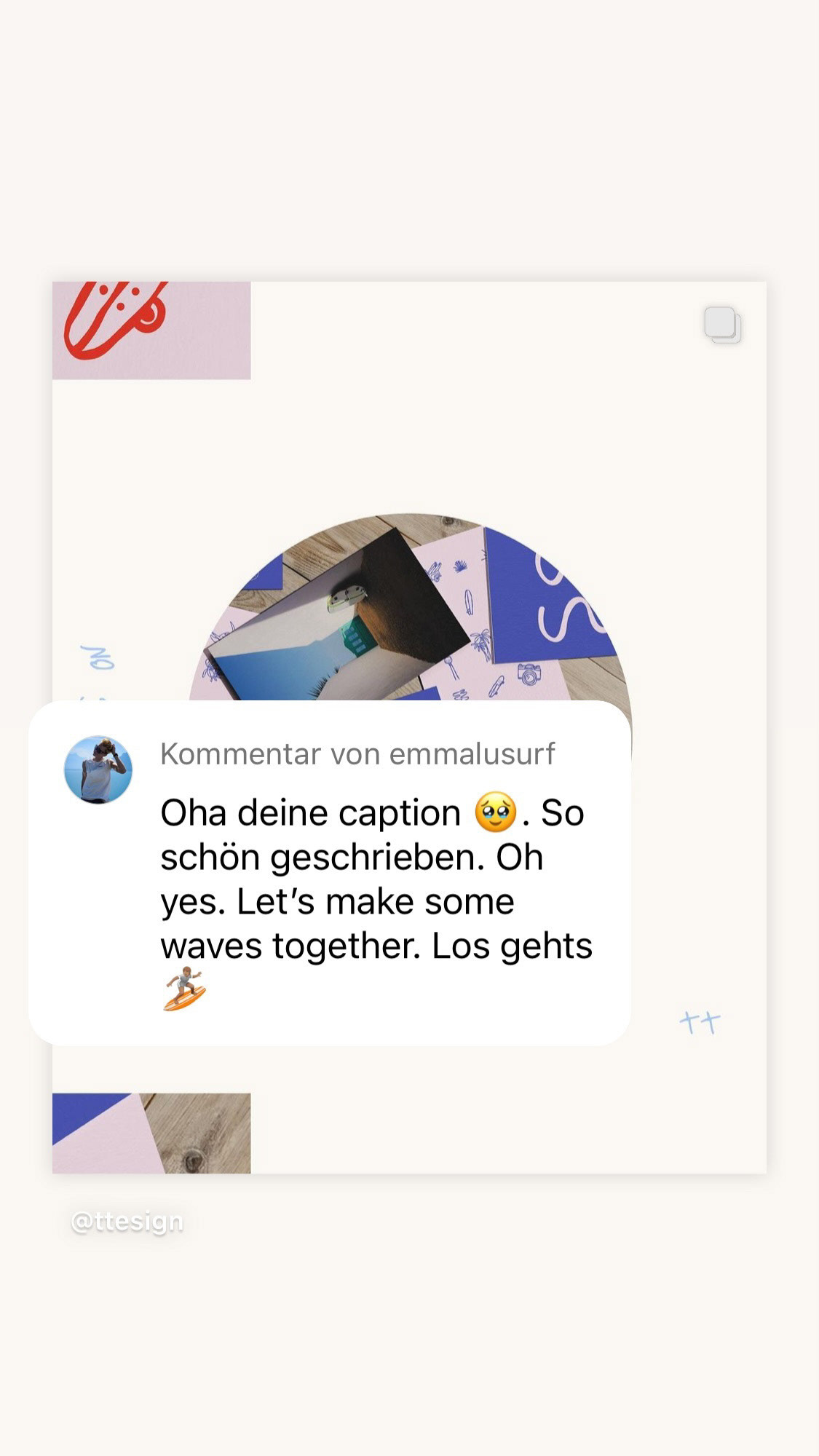 Social Media Post ttesign x emmalusurf