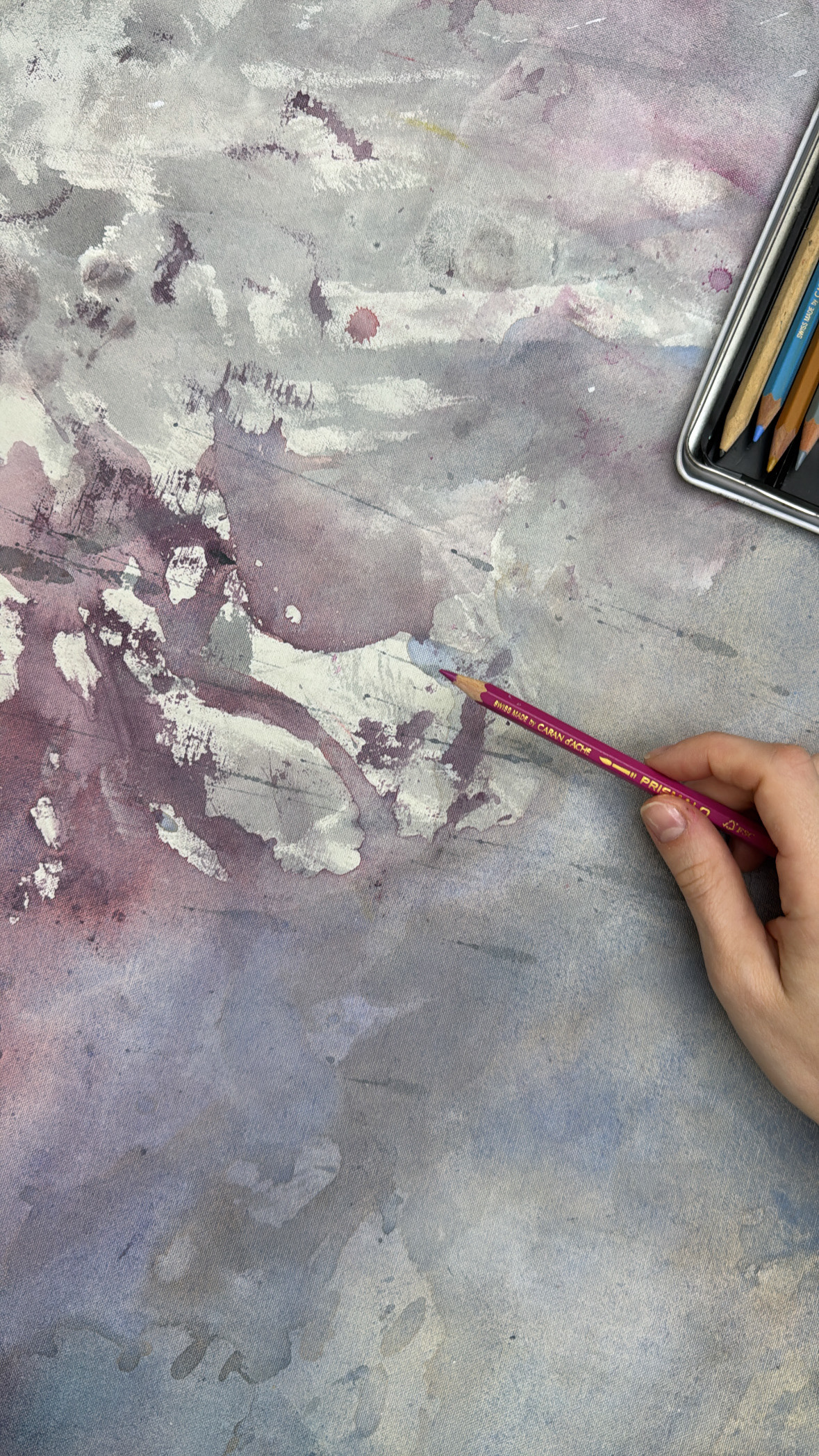 "Cascada a color" proceso creativo