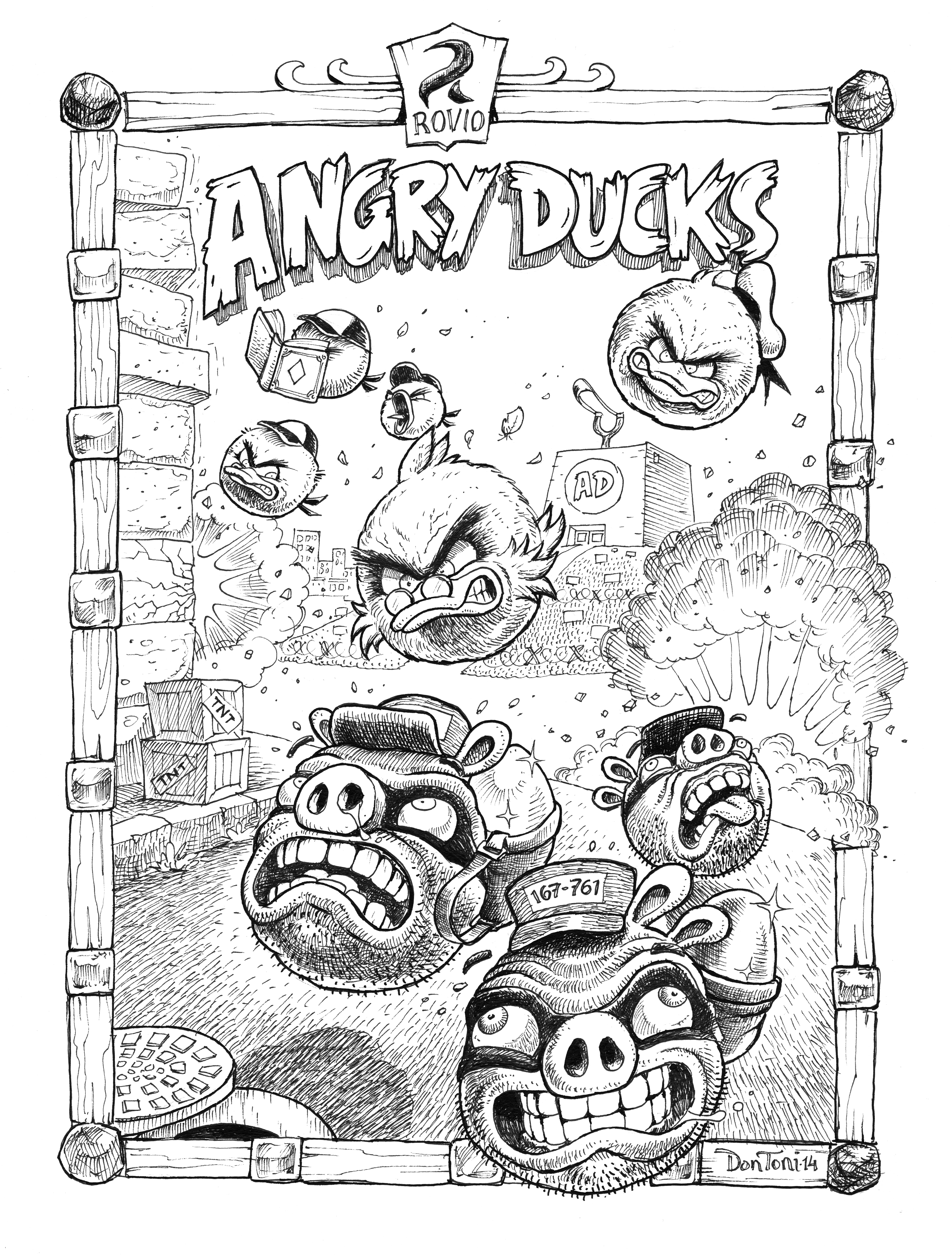 Don Rosa himself visited Rovio in 2014. I had the honor to present him a mashup fan art!