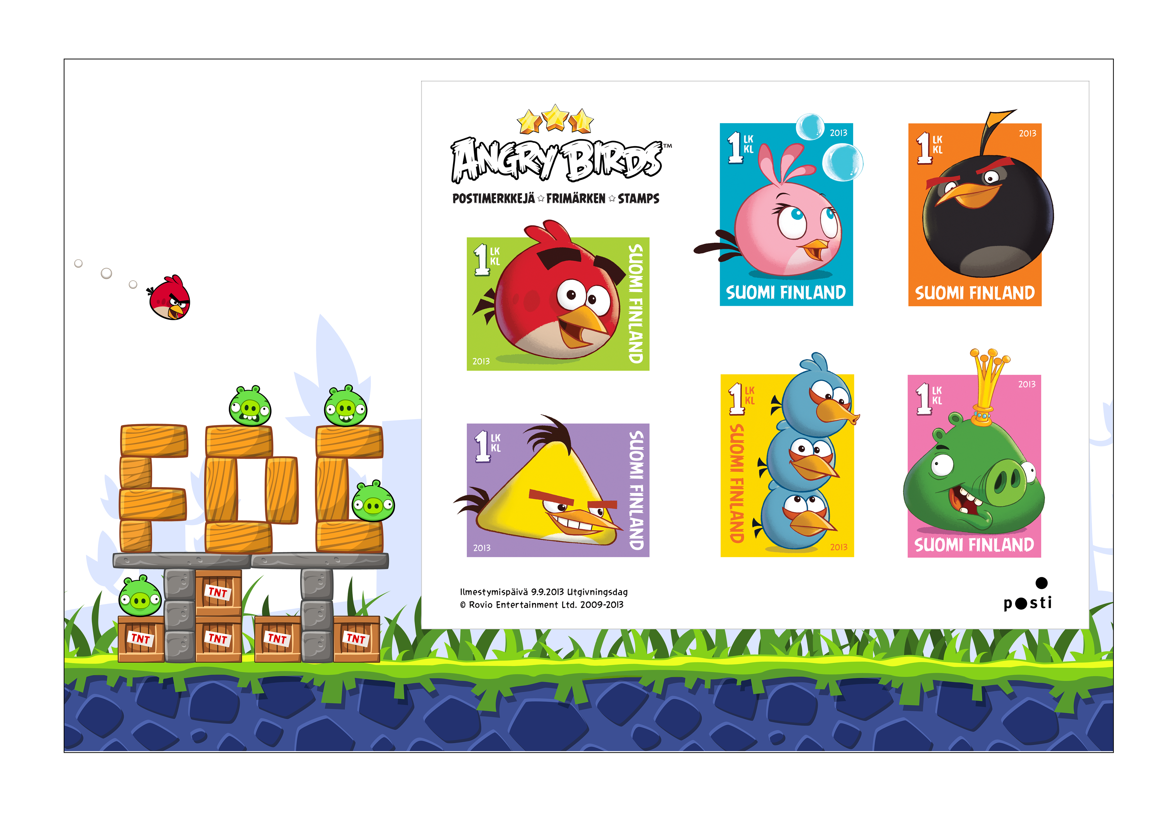 In the heat of the Angry Birds fame, I got my hands dirty on postage stamp design.