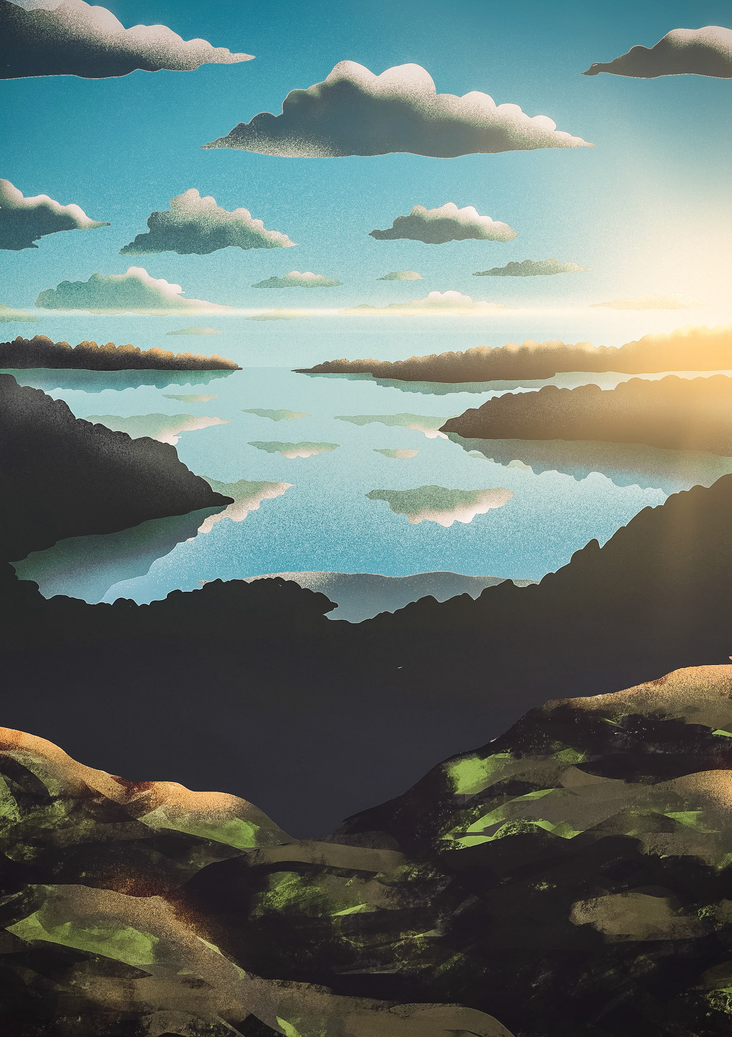 Playing with the lake as mirror surface