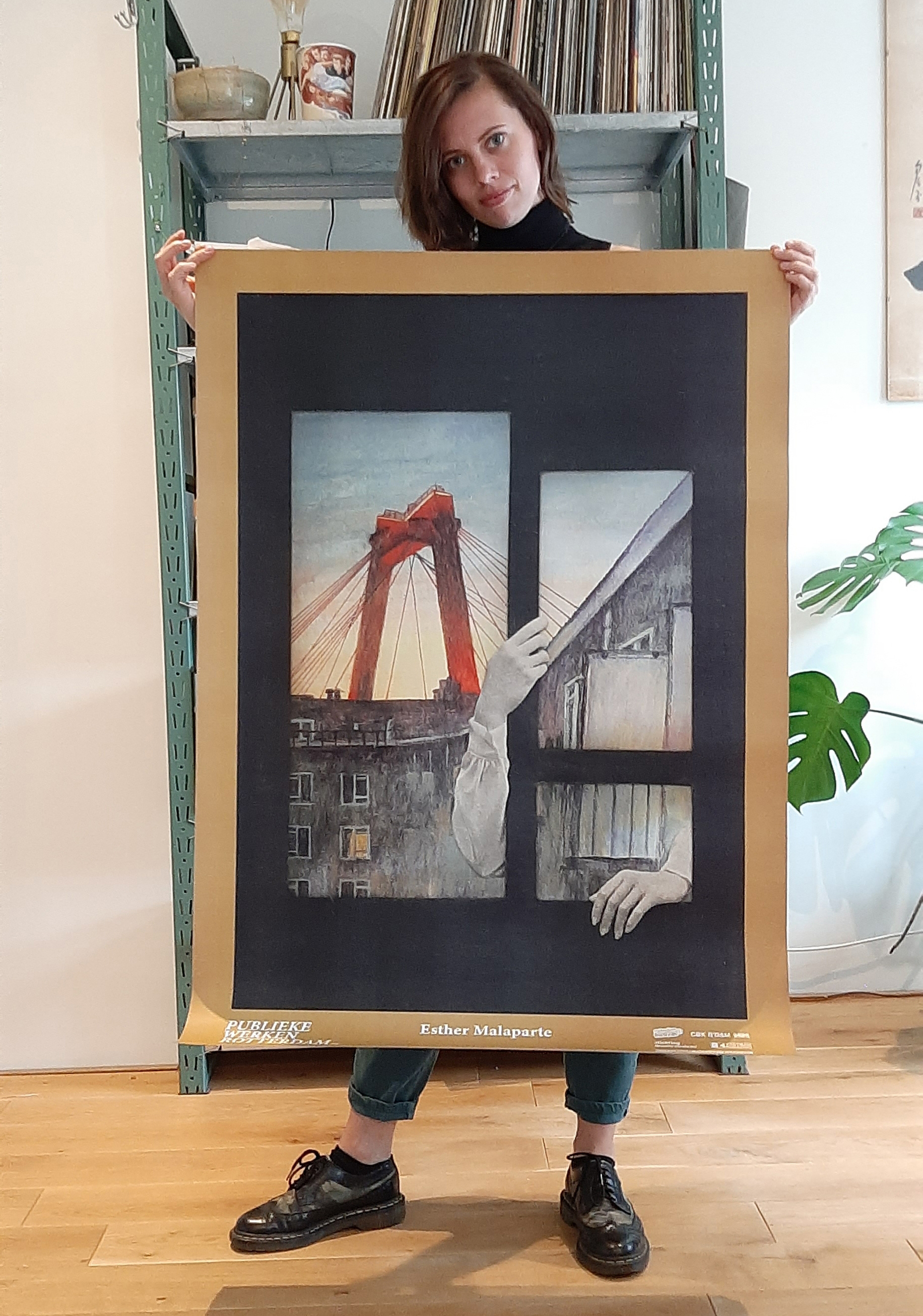 A poster about the corona lockdown, for 'publieke werken' in Rotterdam