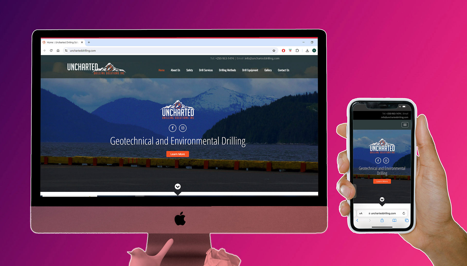 Uncharted Drilling Responsive Website Mockup