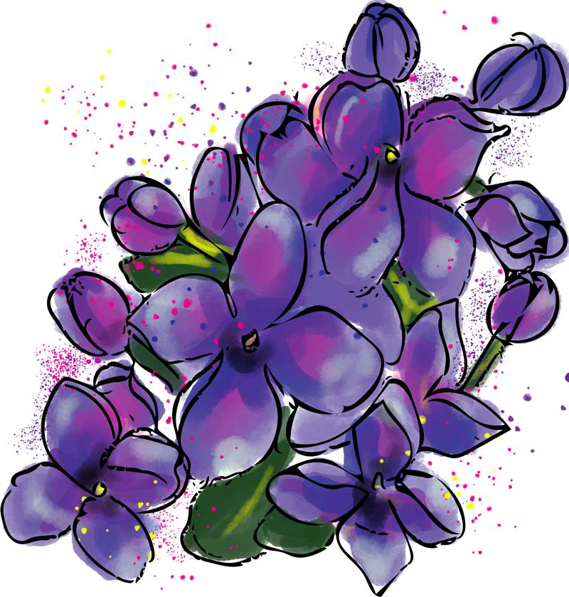 Lavenders Watercolor Painting