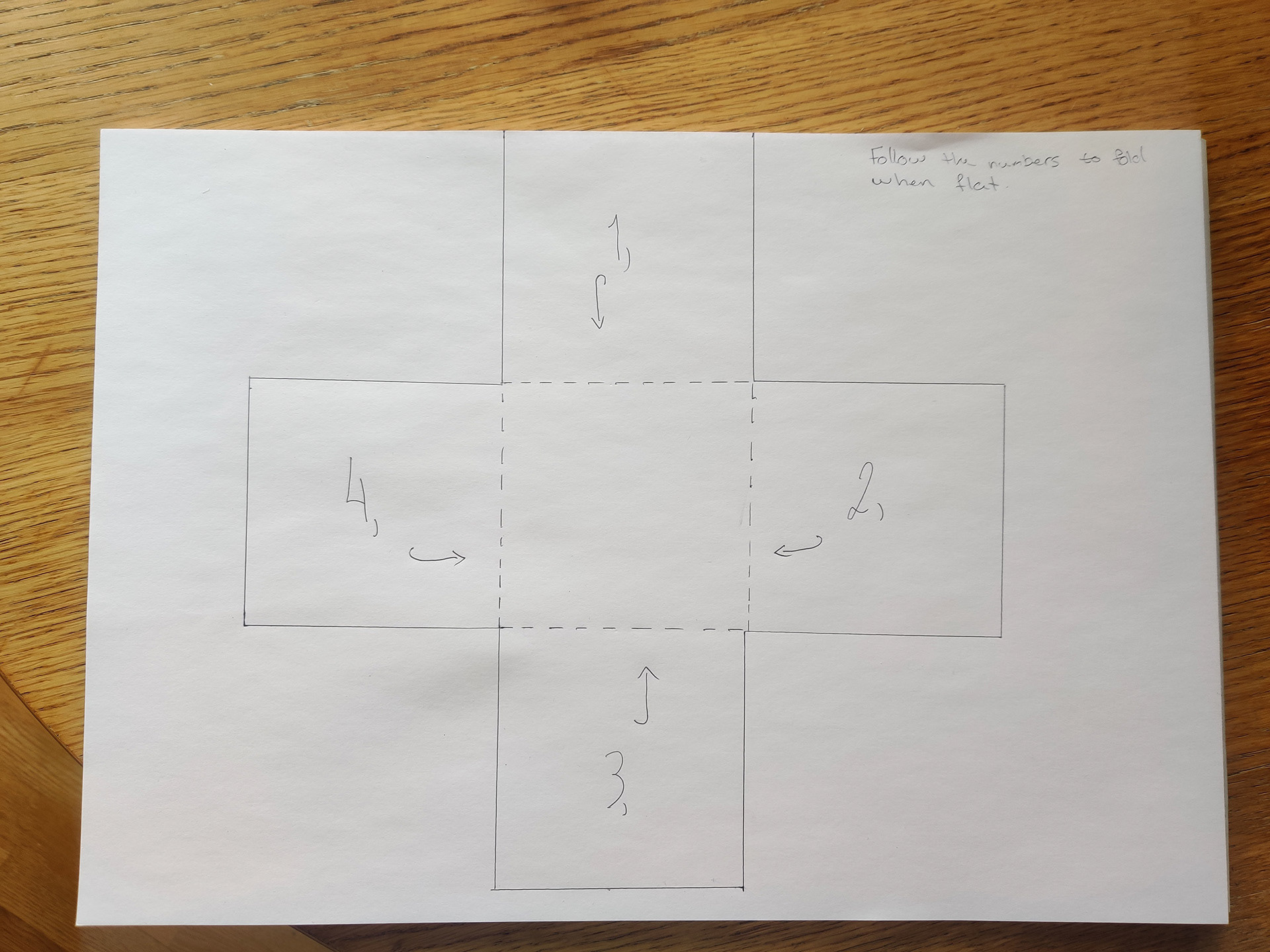 Leaflet folding sketch