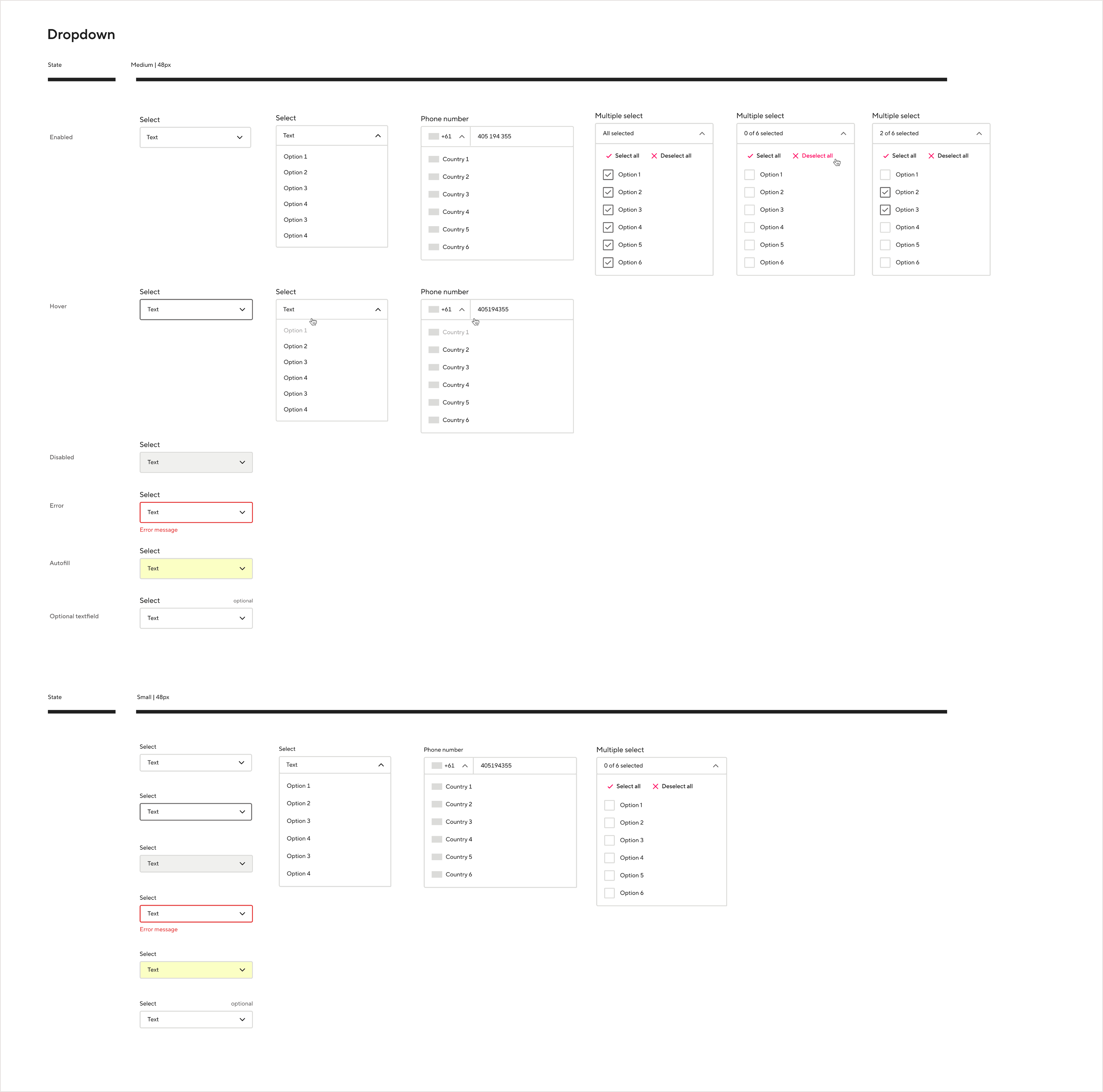 Dropdowns
