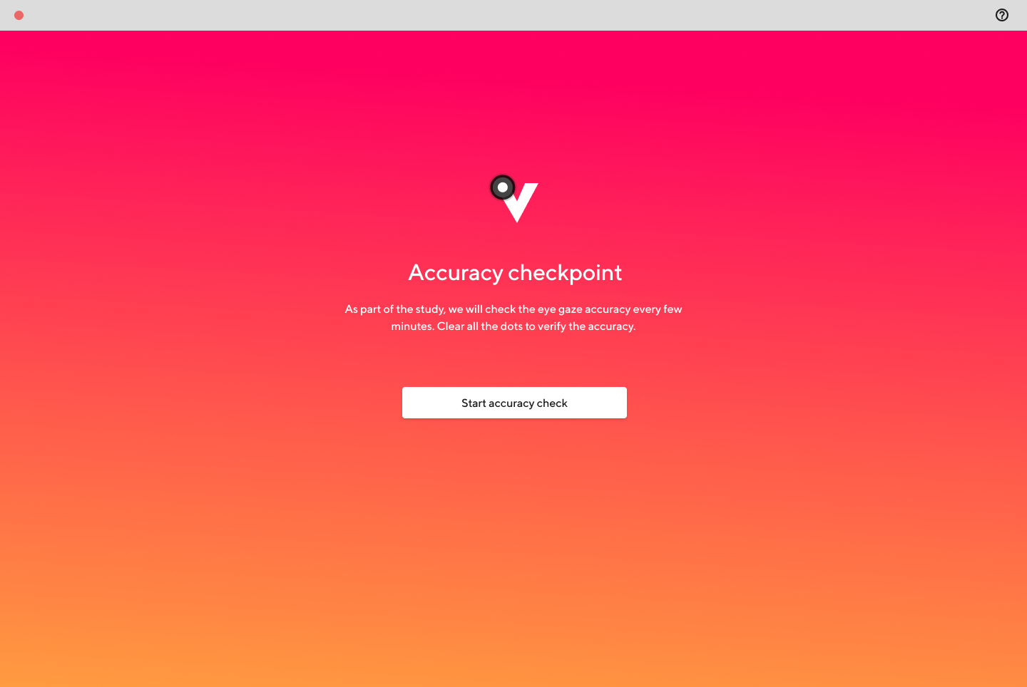 Eye-tracking accuracy checkpoint