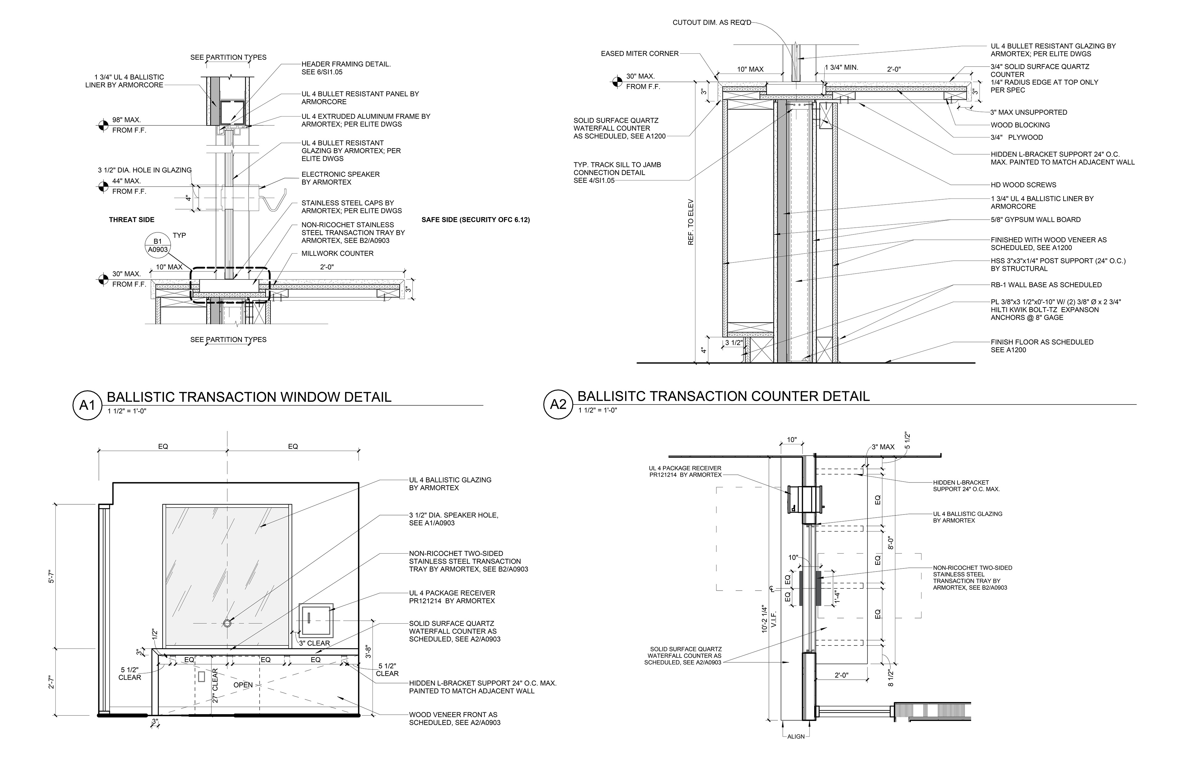 Interior Details | Ballistic Lobby Counter
