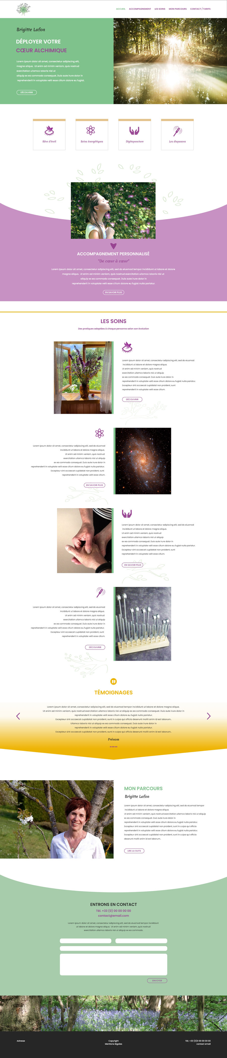 Maquette Homepage
