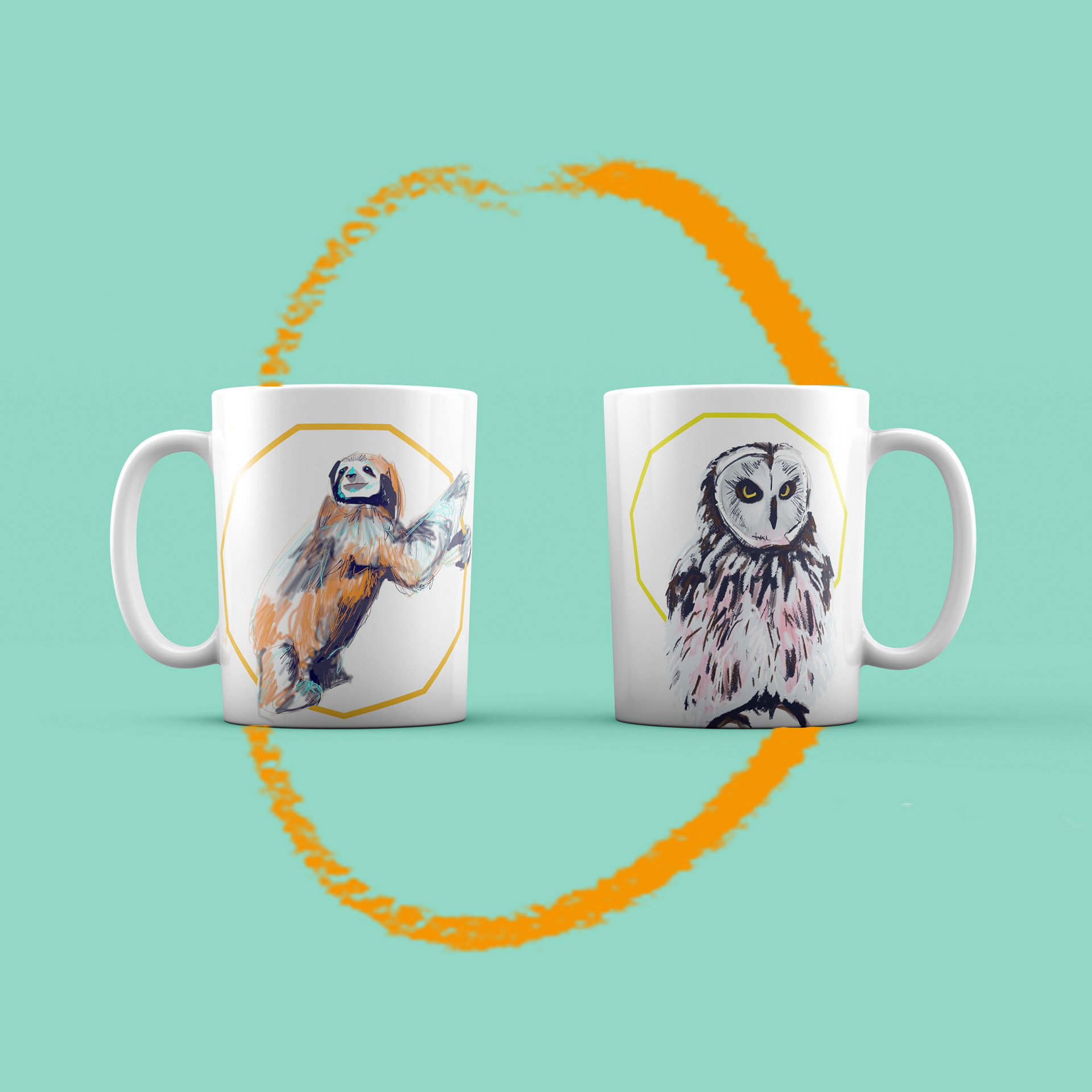 Produit : Mugs en porcelaine