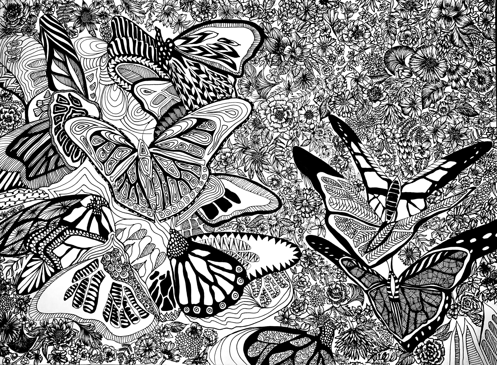 Flowers in Ink