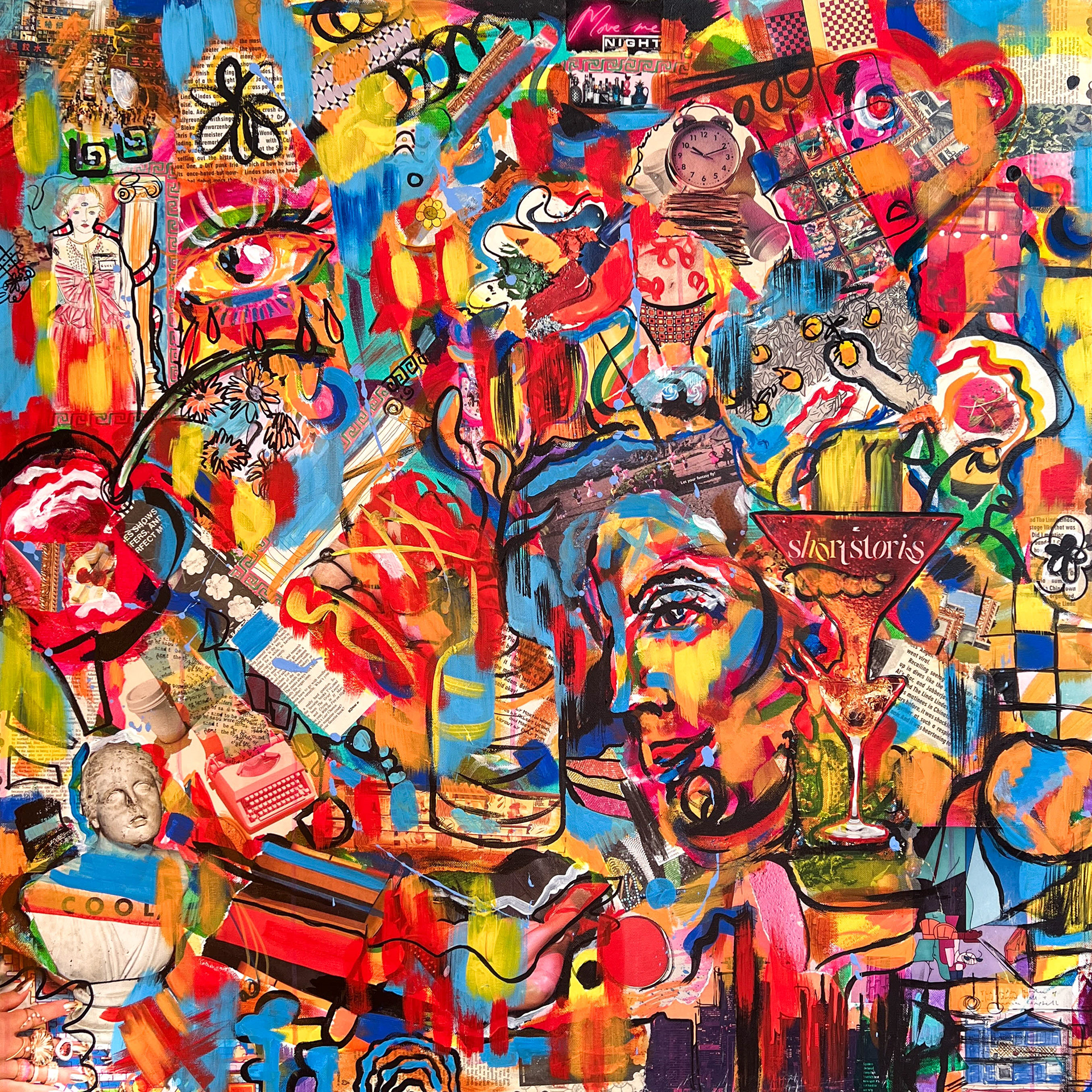 Collage and Acrylic 36" x 36"