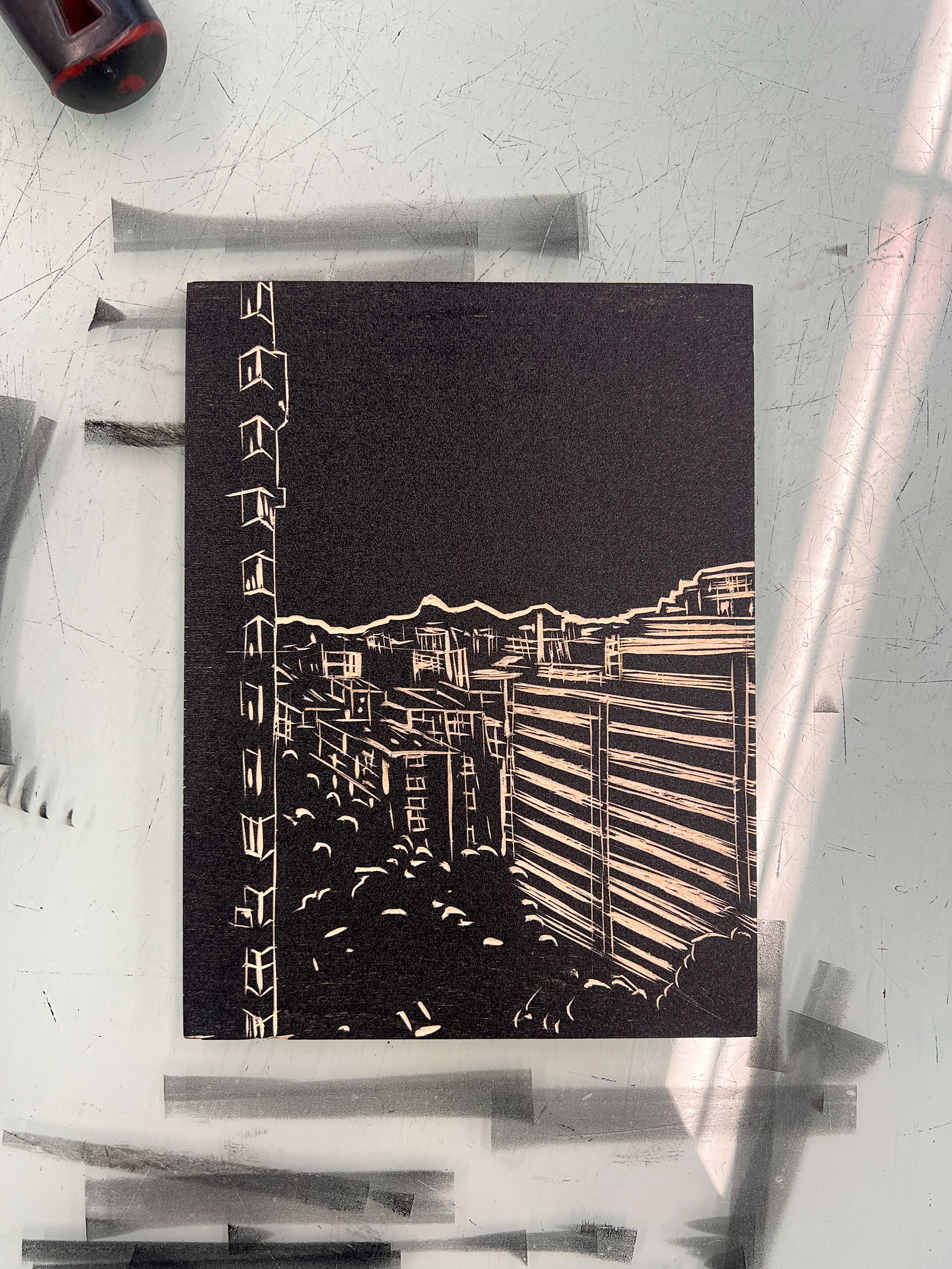 Wood Multiblock Print 6"x8"