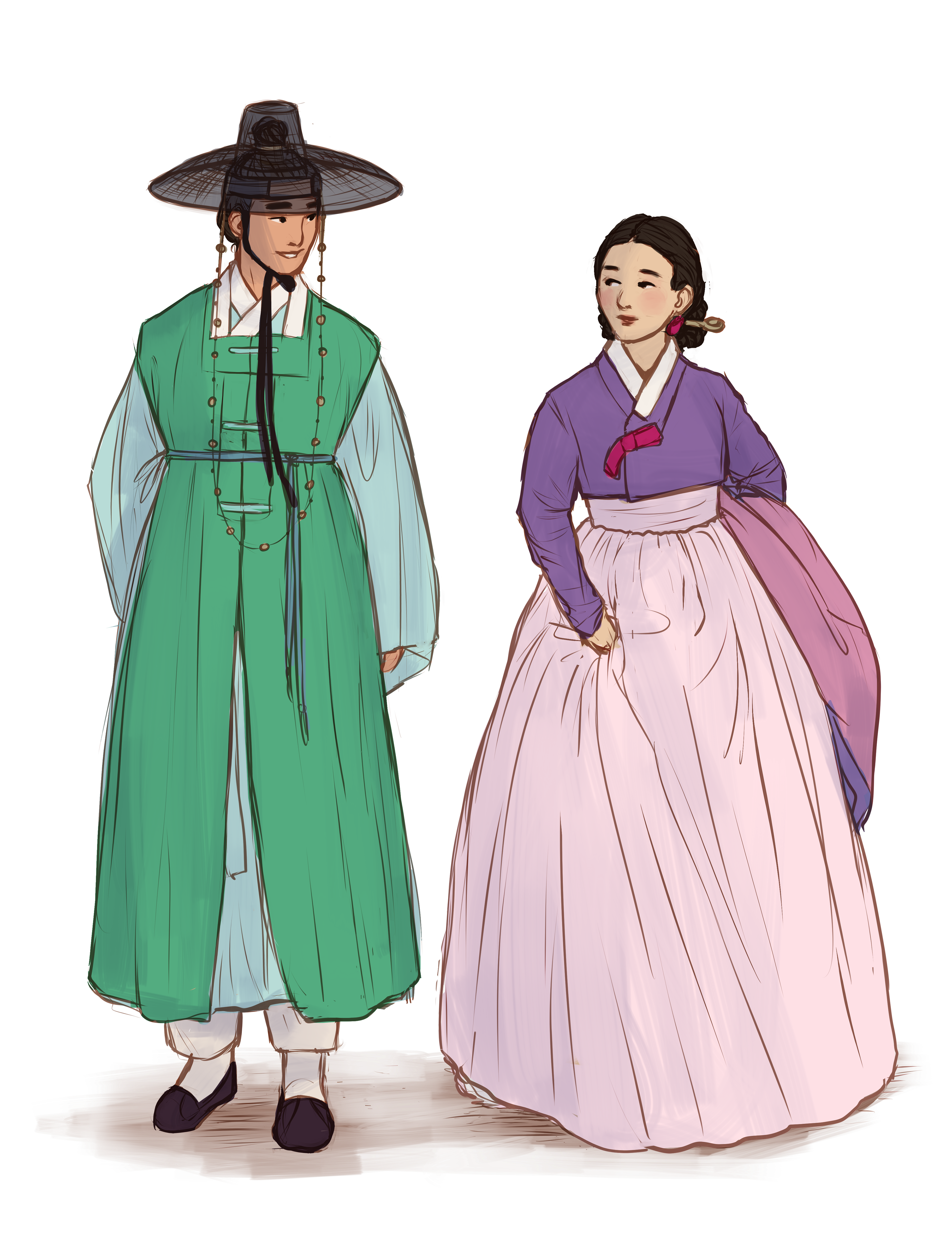 Couple in Hanbok