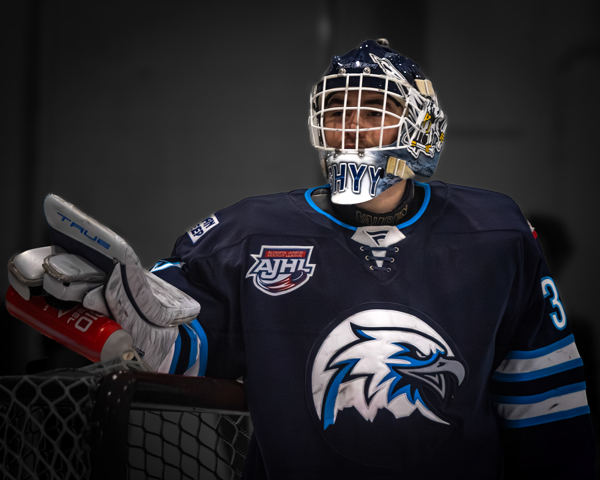 Canmore Eagles - AJHL Playoffs 2025-26 - #35 Alex Scheiwiller AKA "SHYY"