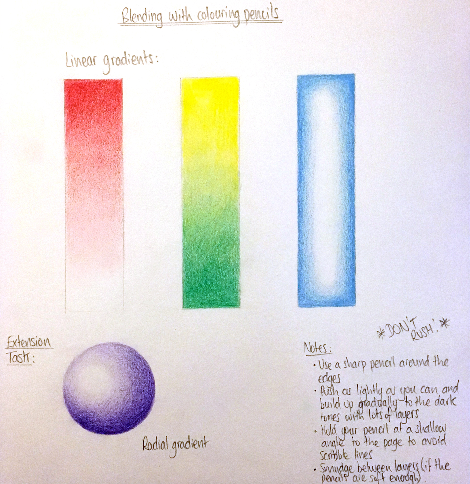 Colored Pencil Blending Tips