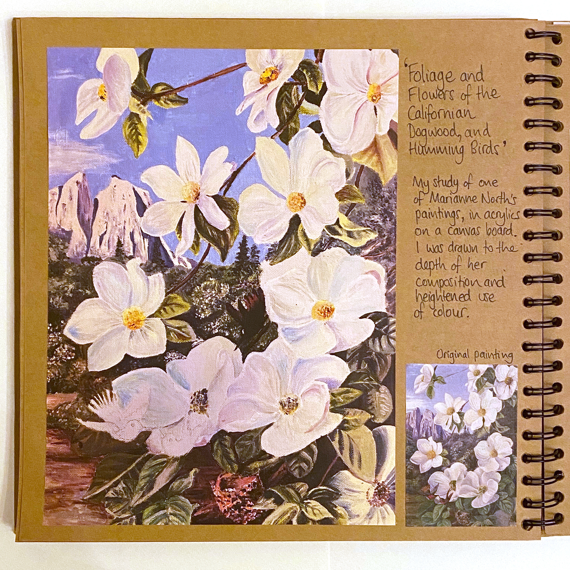 Marianne North study in acrylics