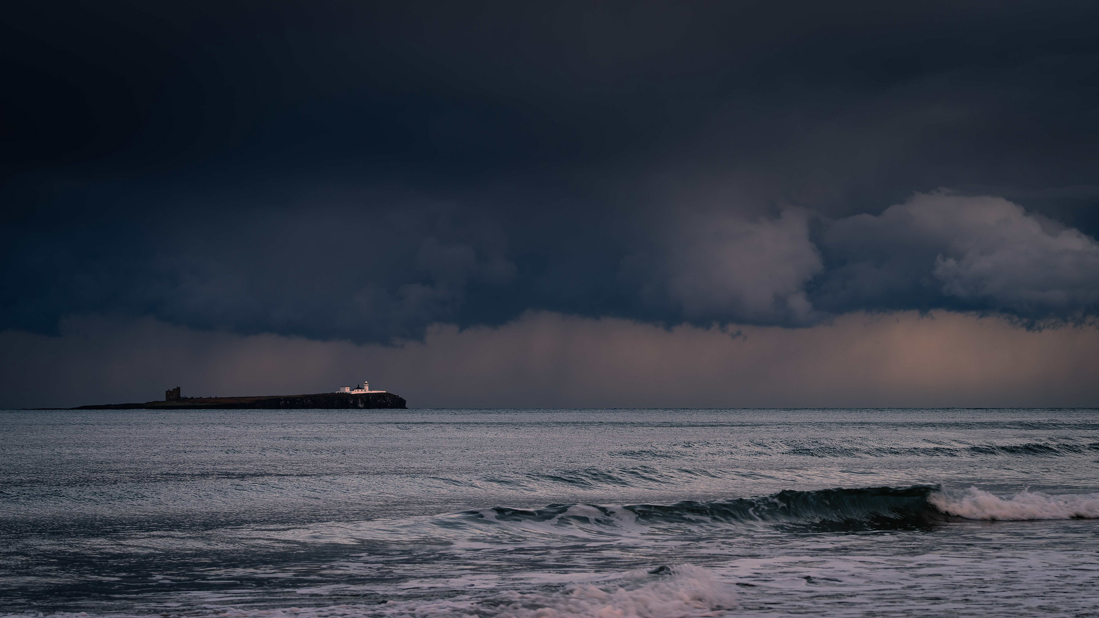 Nightfall over Lindisfarne