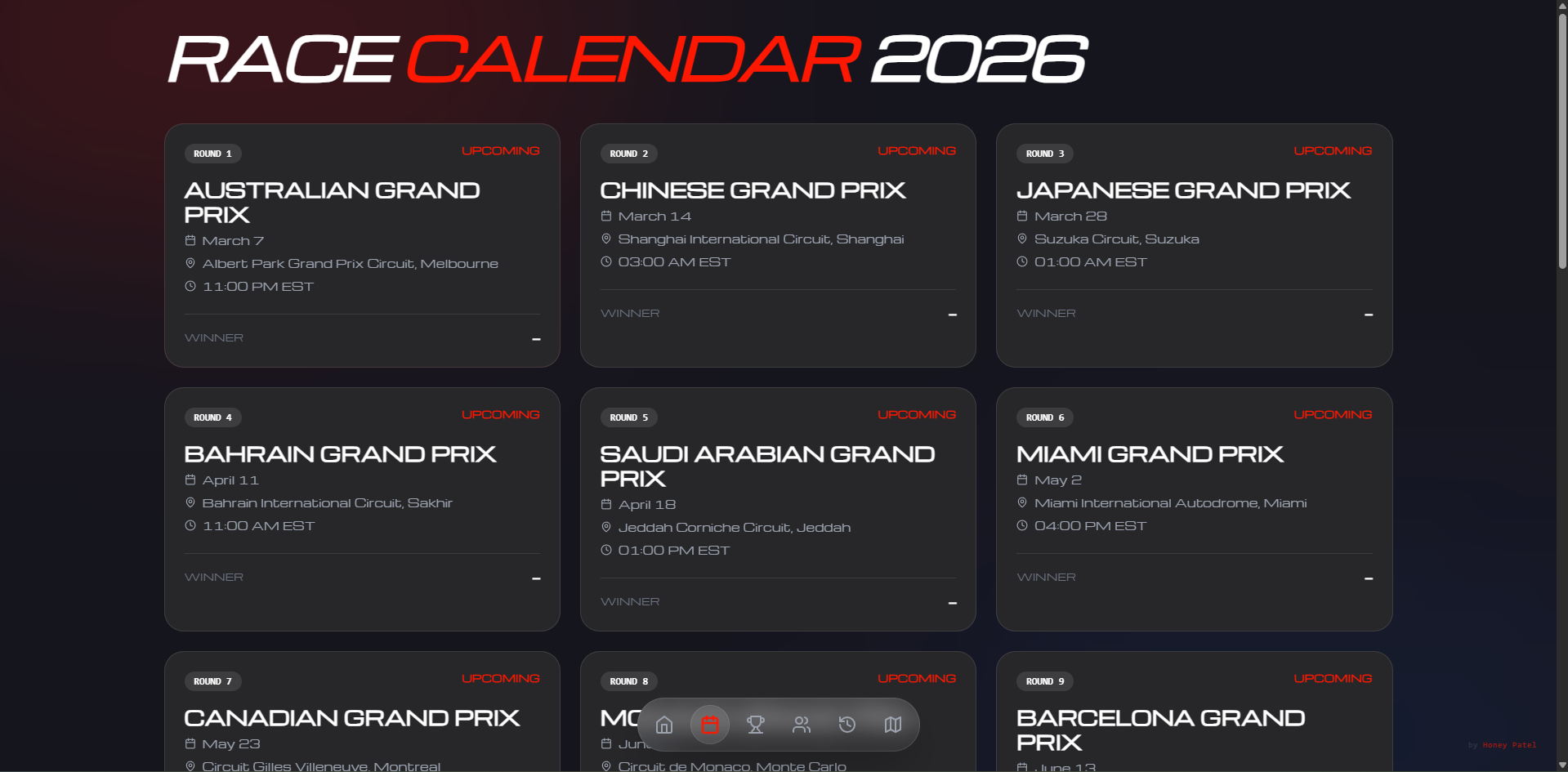 Race Calendar
