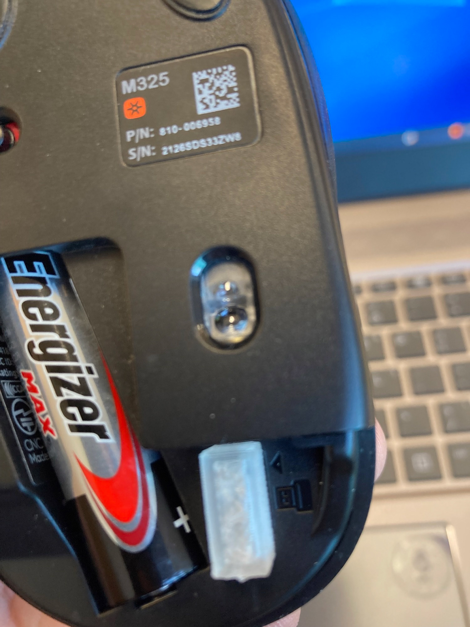 Plugged Into Wireless Mouse