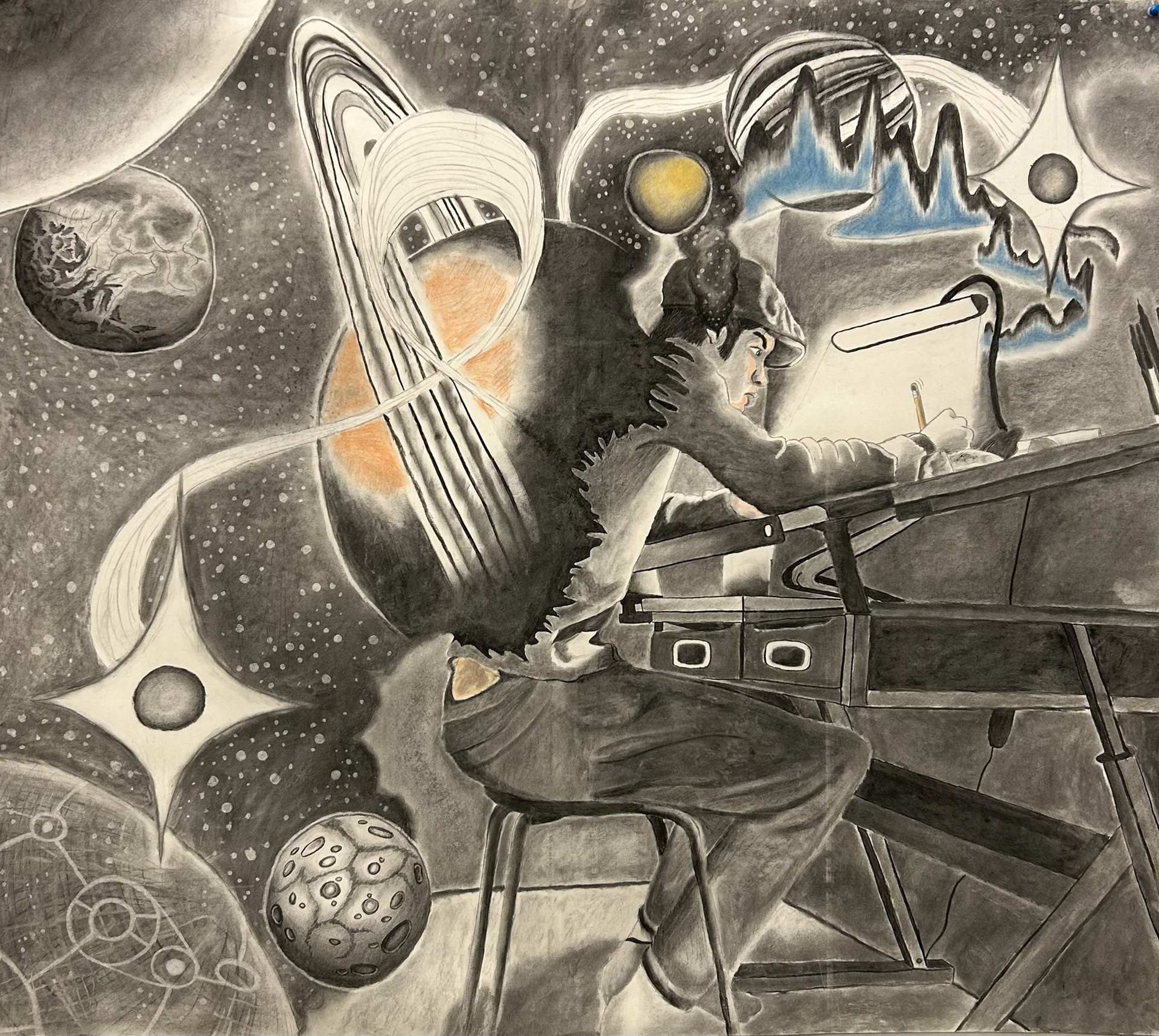 Charcoal & Pastel on Paper