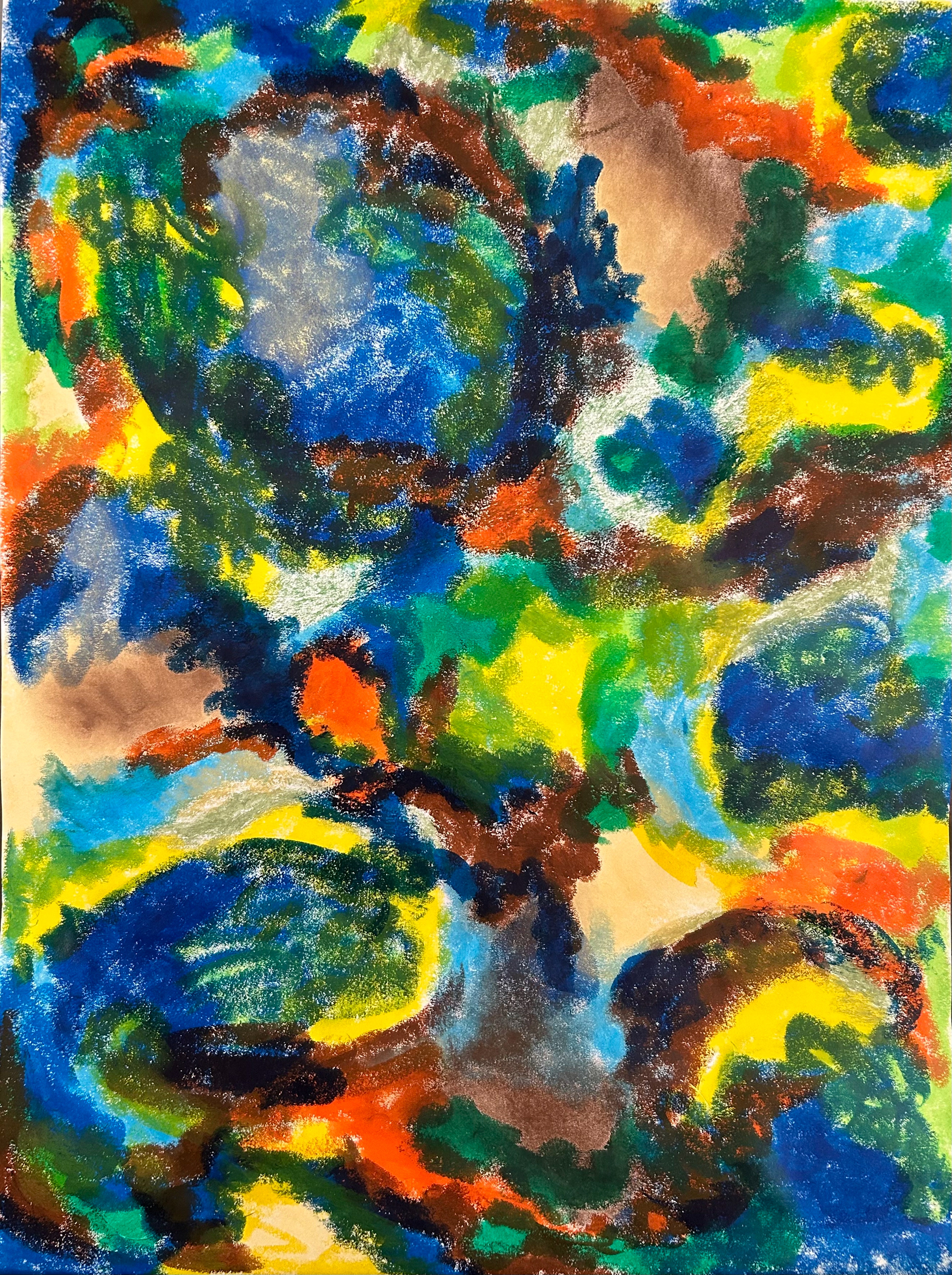 Freeform 3, Mixed Media on Paper, 18 x 24 in. 