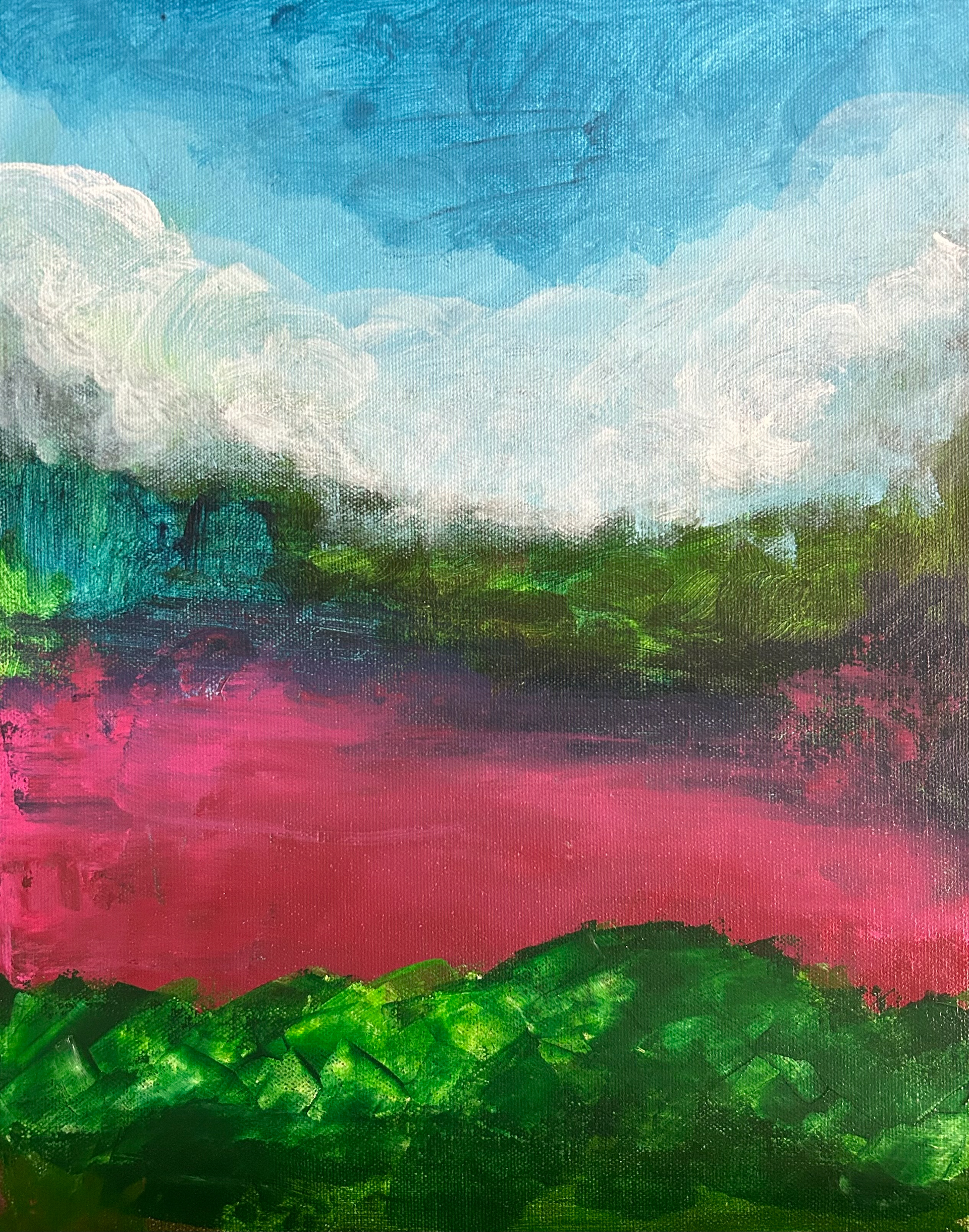 Snow Winds, Acrylic on Canvas Board, 11 x 14 in.