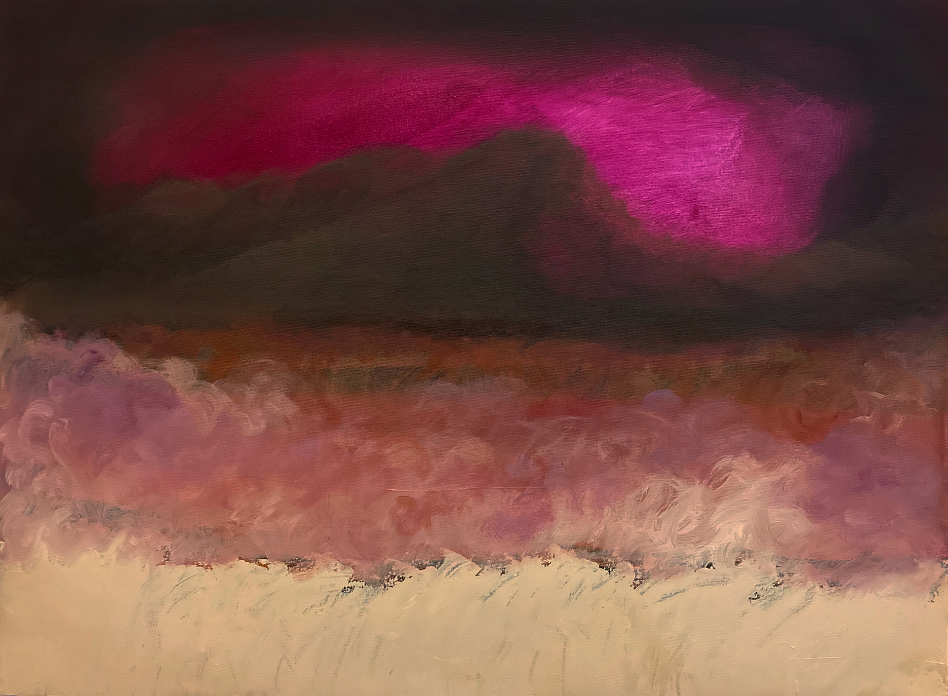 Quinacridone Violet 1, Acrylic on Canvas, 18 x 24 in.