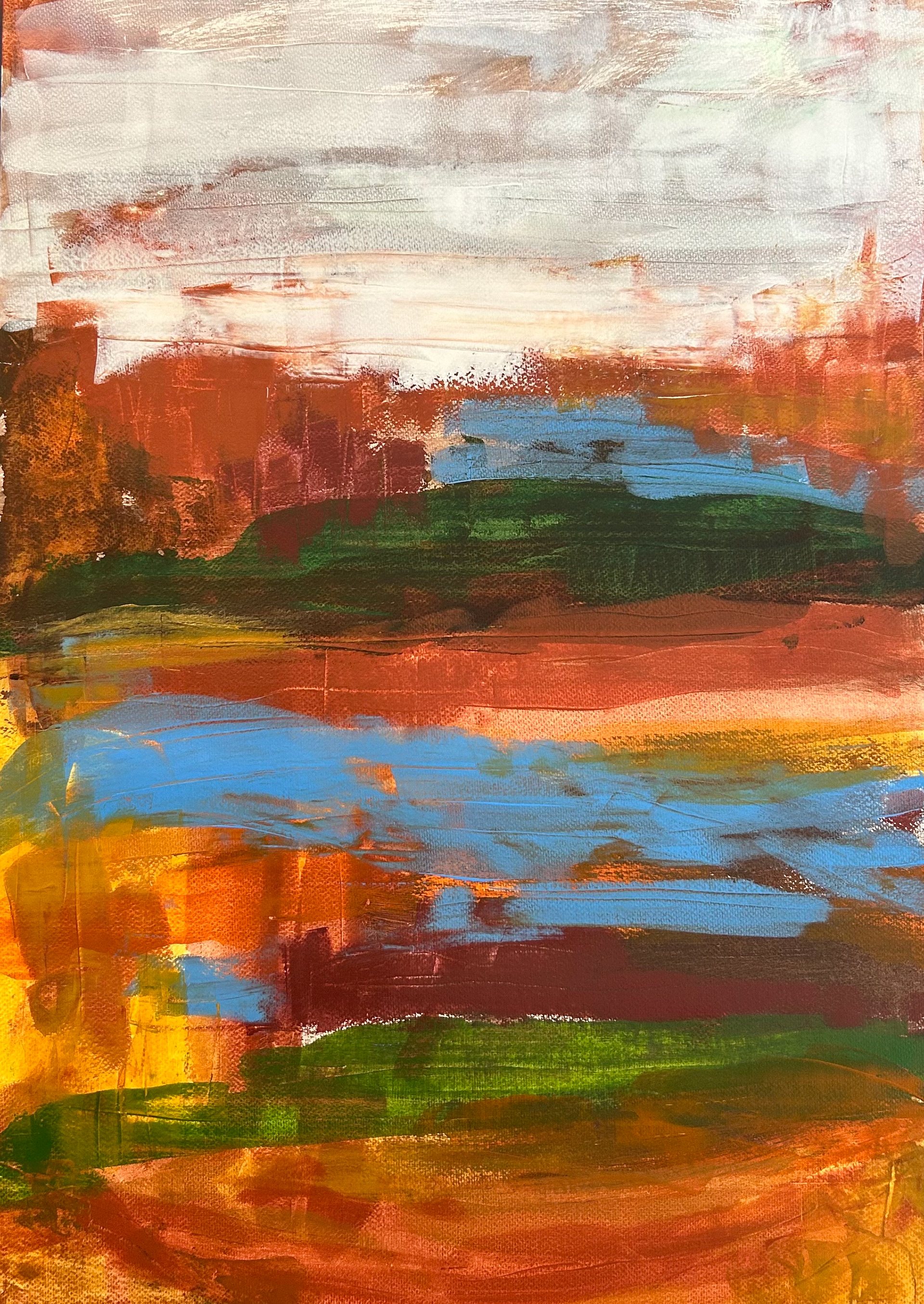 Dreamer 2, Acrylic on Paper, 30 x 22 in.