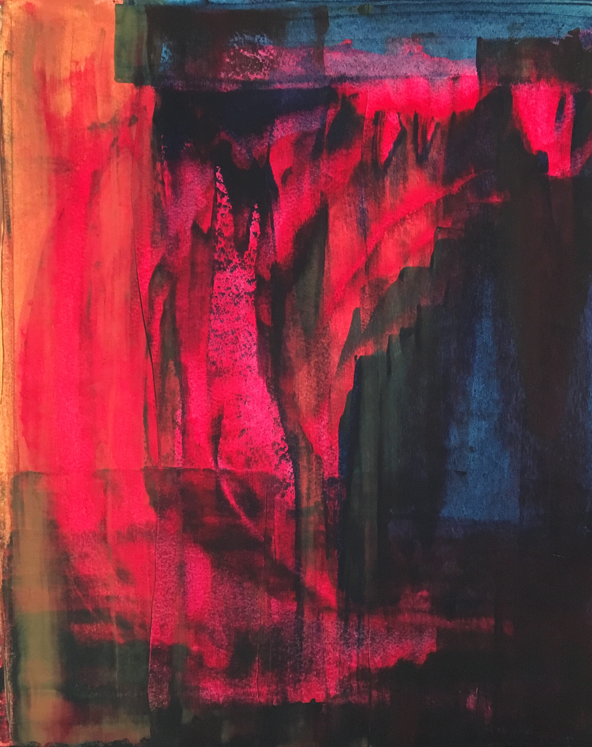 Palette 26, Acrylic on Paper, 14 x 11 in.