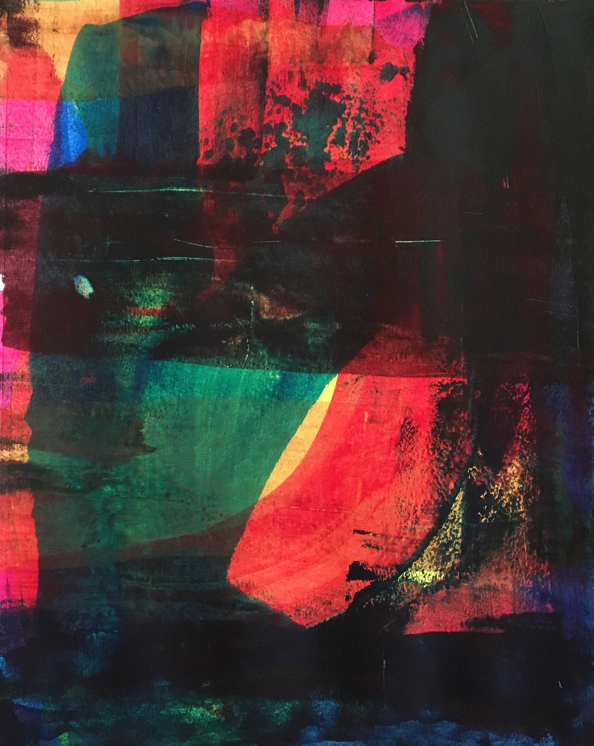 Palette 27, Acrylic on Paper, 14 x 11 in.