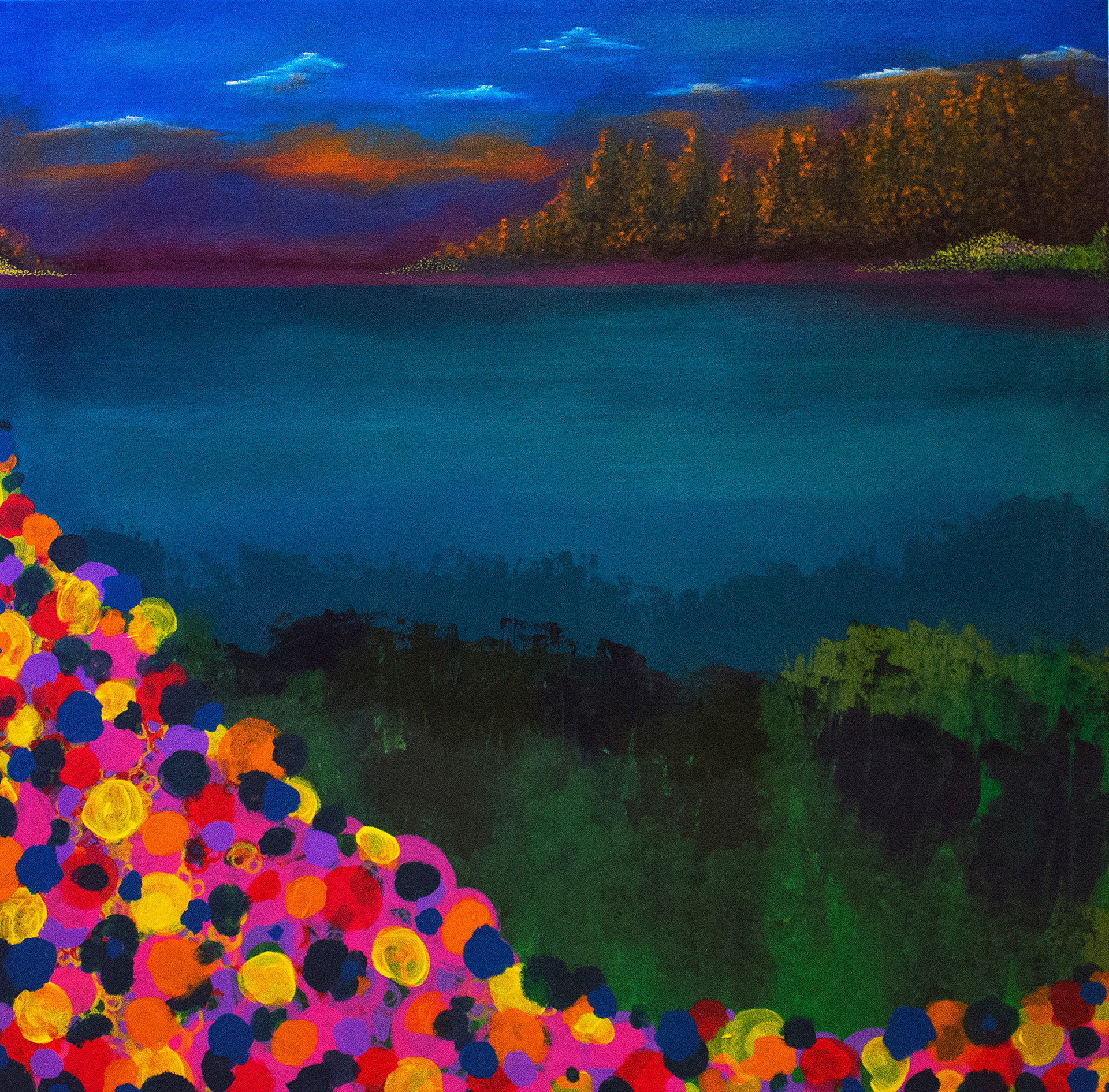 West No. 1, Acrylic on Canvas, 36 x 36 in.