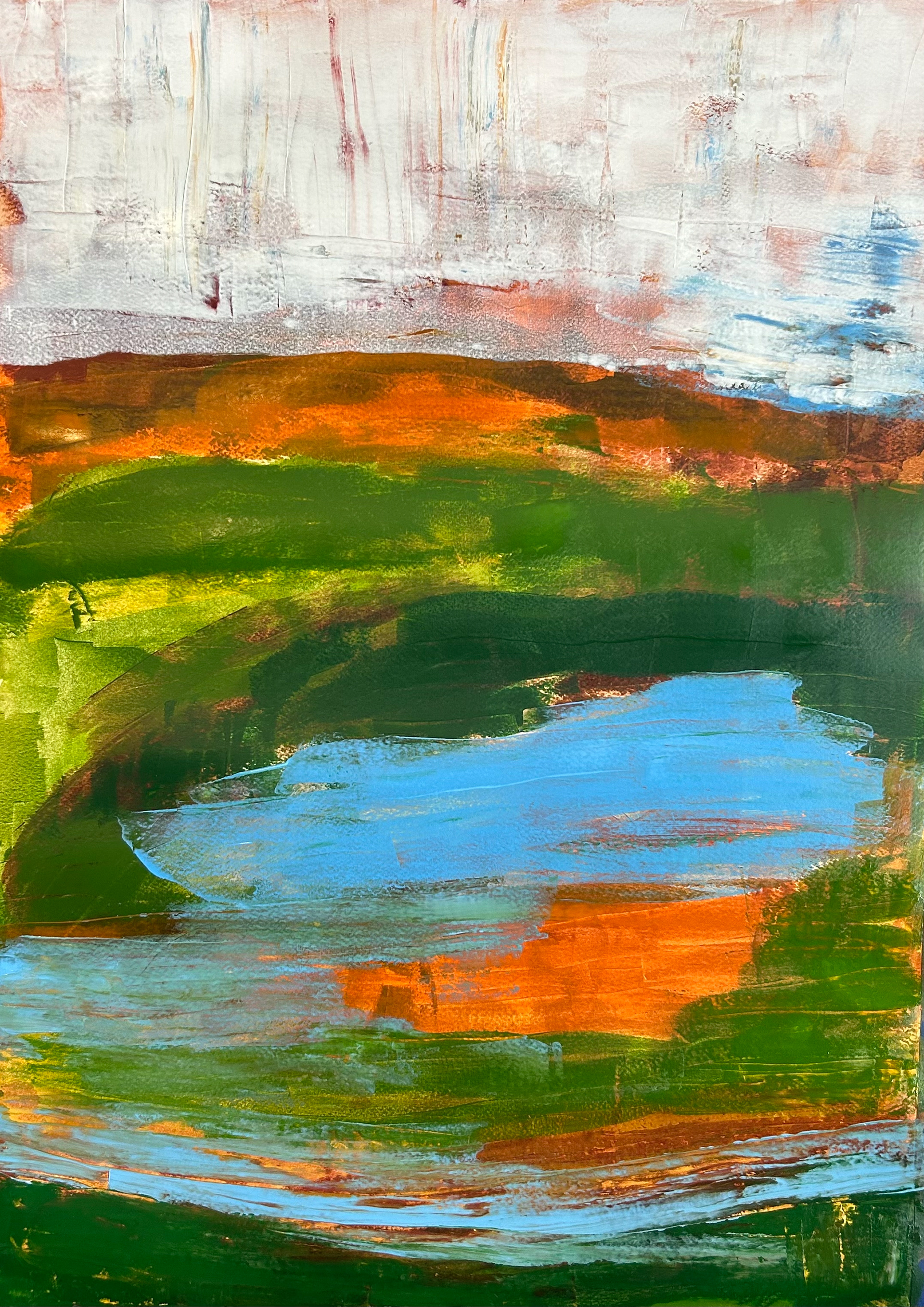 Dreamer 3, Acrylic on Paper, 30 x 22 in.