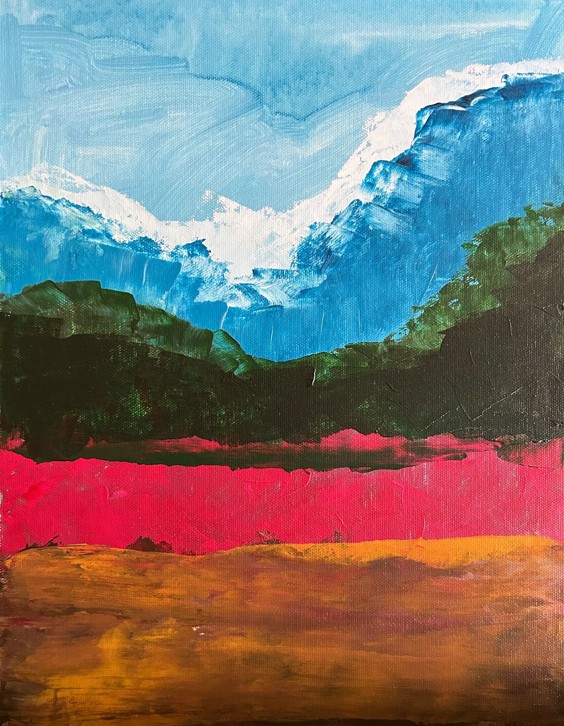 Clearing, Acrylic on Canvas Board, 11 x 14 in.