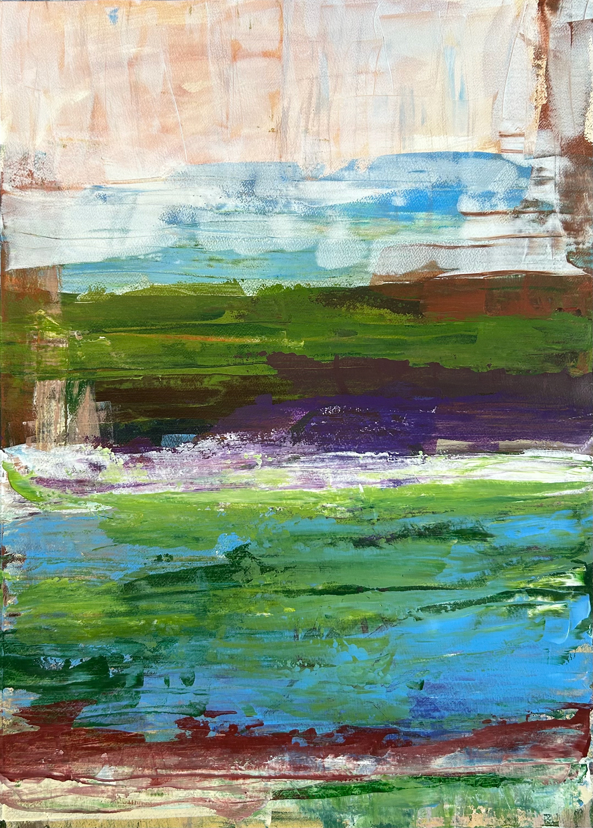 Dreamer 1, Acrylic on Paper, 30 x 22 in.