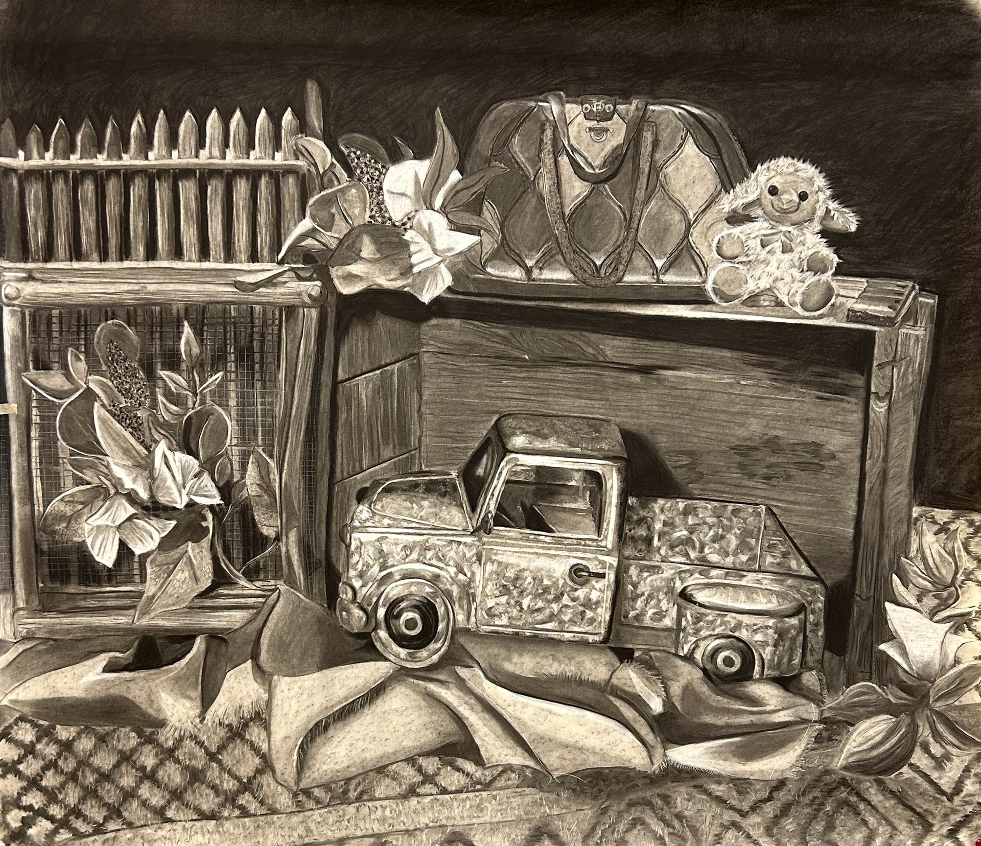 Charcoal & Pastel on Paper