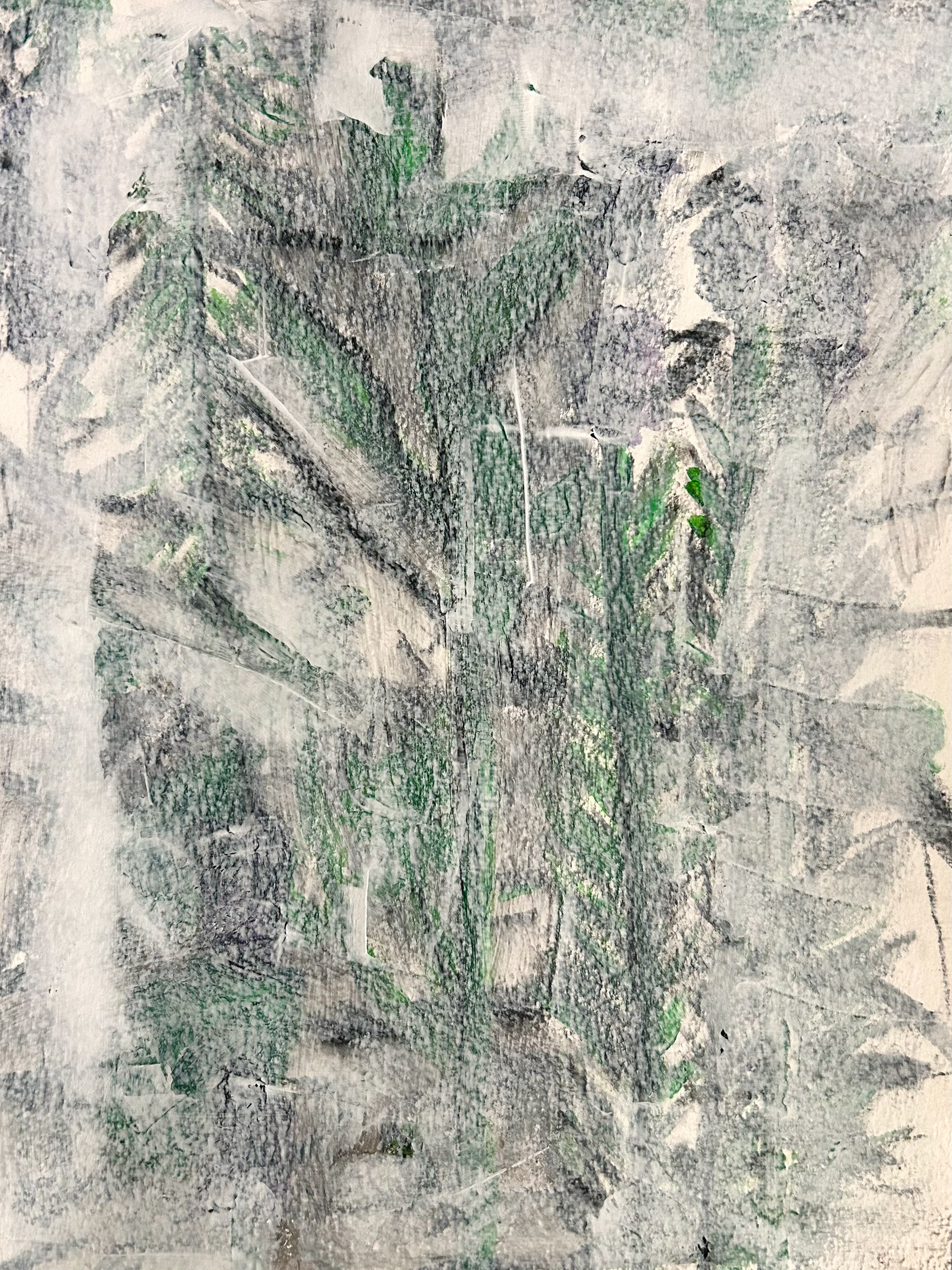 Snowblind in July, Mixed Media on Paper, 9 x 12 in.