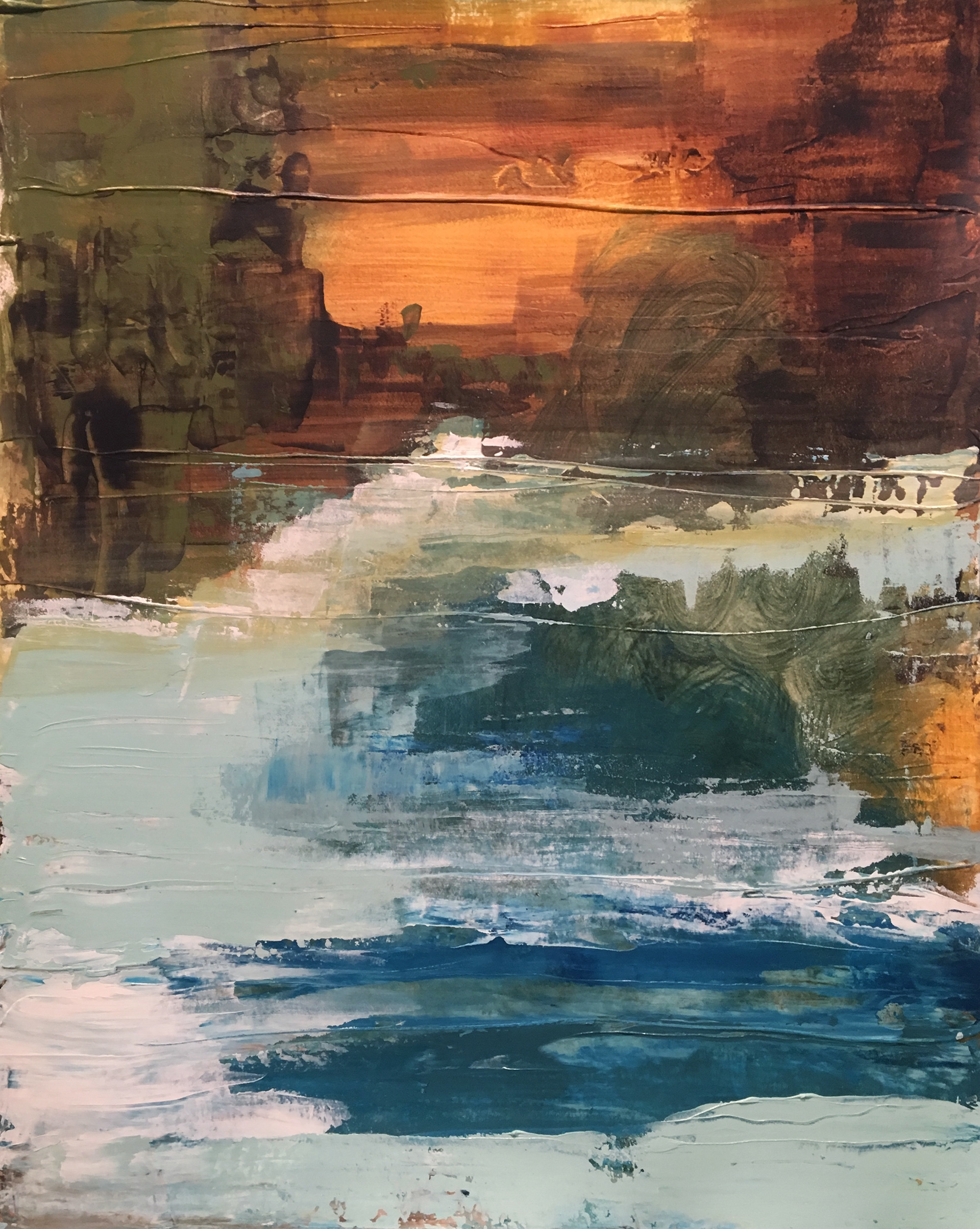 Palette 10, Acrylic on Paper, 14 x 11 in.