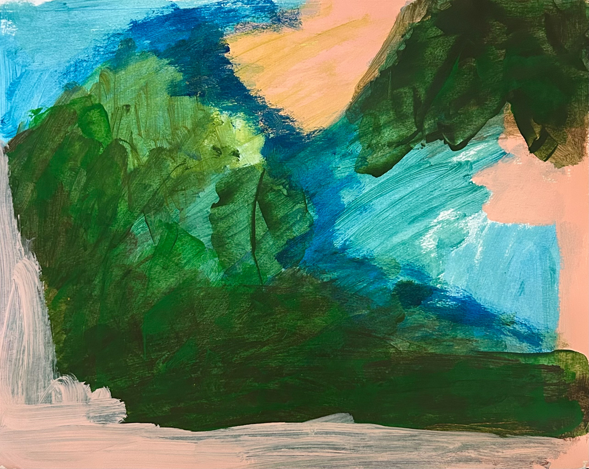 Rising Waters 2, Acrylic on Paper, 11 x 14 in.