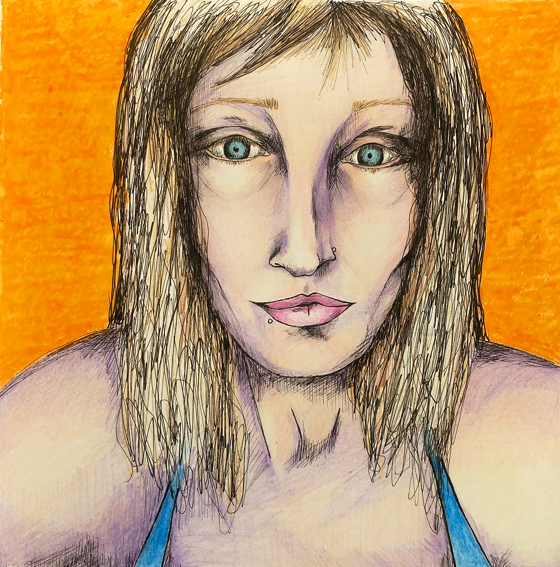 Felicia 1, Mixed Media on Paper, 10 x 10 in.