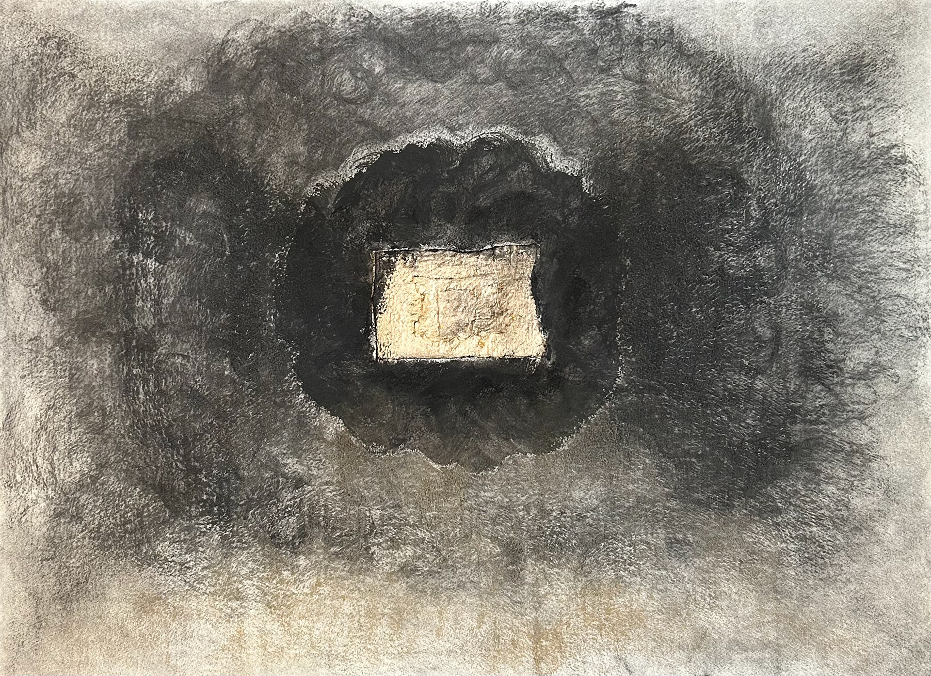 Down The Mine, Mixed Media on Paper, 22 x 30 in.